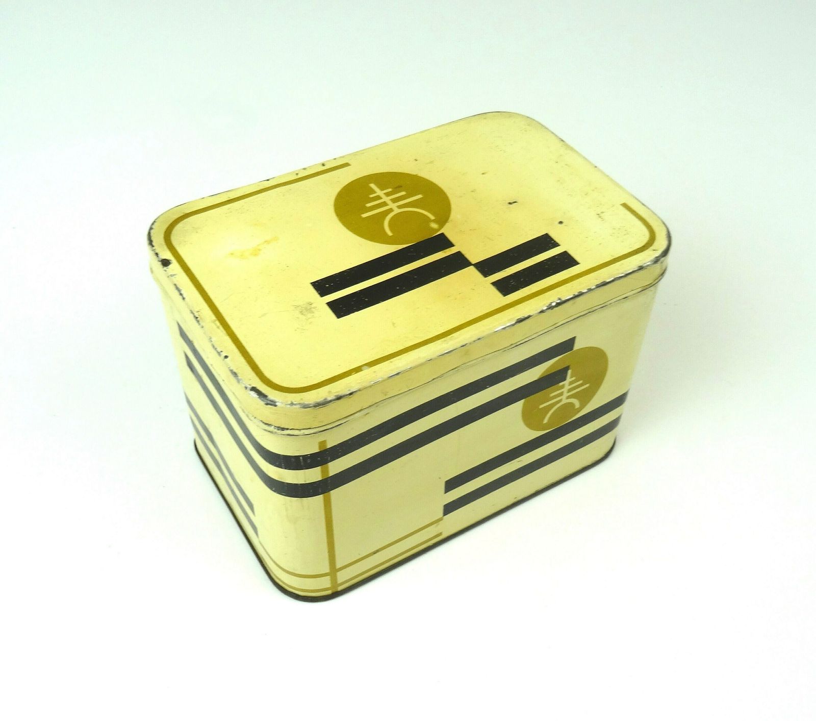 Zeldzame Bauhaus Suprematism Art Deco Blikken Doos photo Woonaccessoires