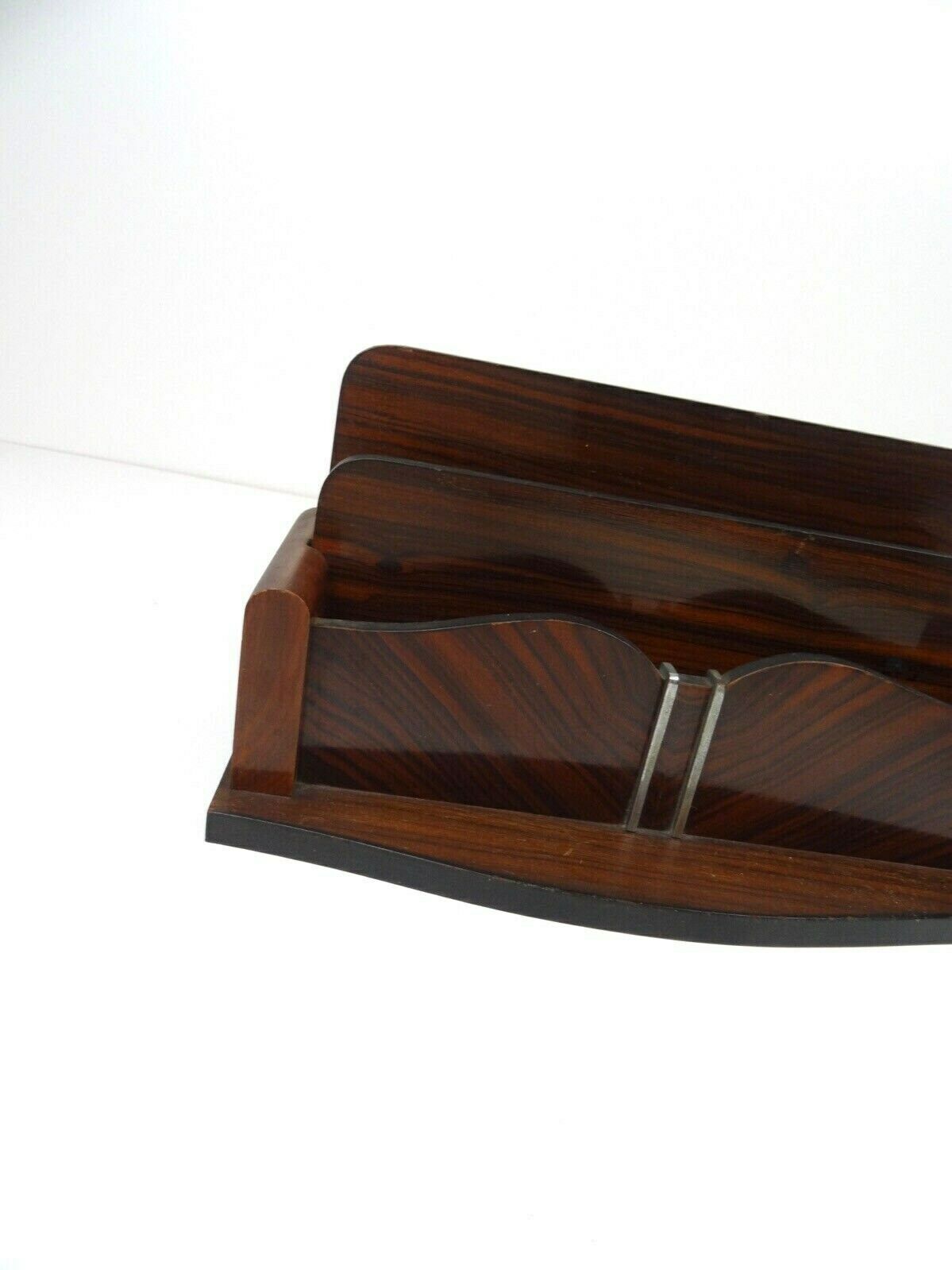 Rare Art Deco Rosewood Letter Holder Stand photo 314.0