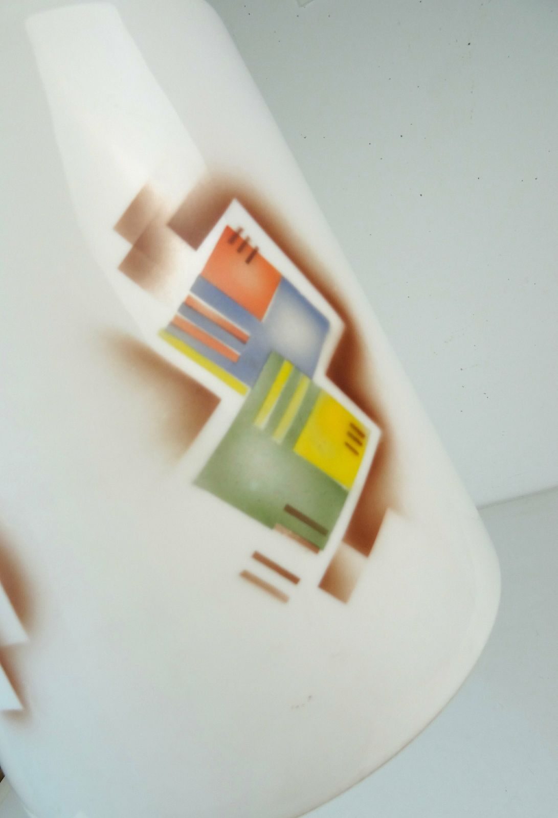 Rare Stunning Bauhaus Art Deco Suprematism Hanging Lamp Germany 1930 photo for sale
