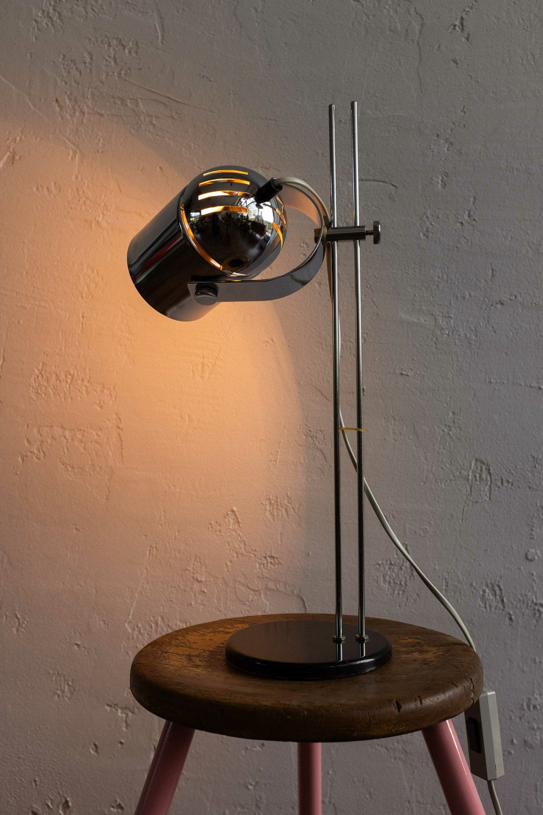 Space Age Czech Silver Table Lamp By Stanislav Indra For Lidokov, 1970s photo 237.0