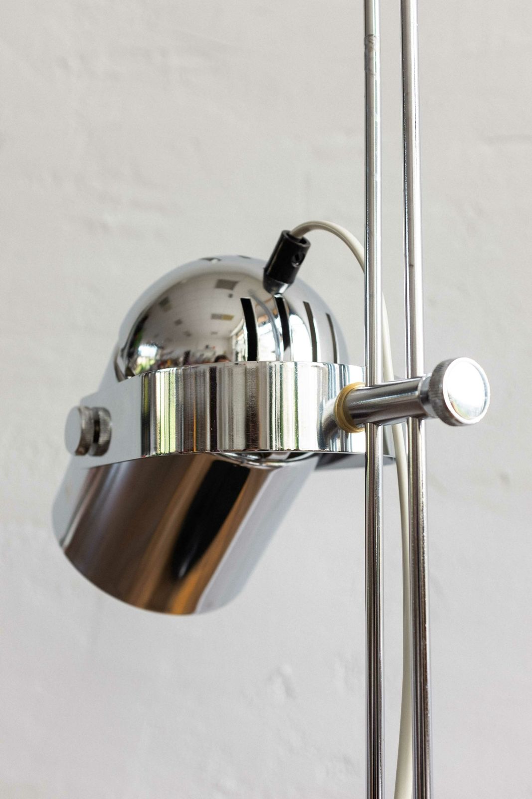 Space Age Czech Silver Table Lamp By Stanislav Indra For Lidokov, 1970s photo vinterior