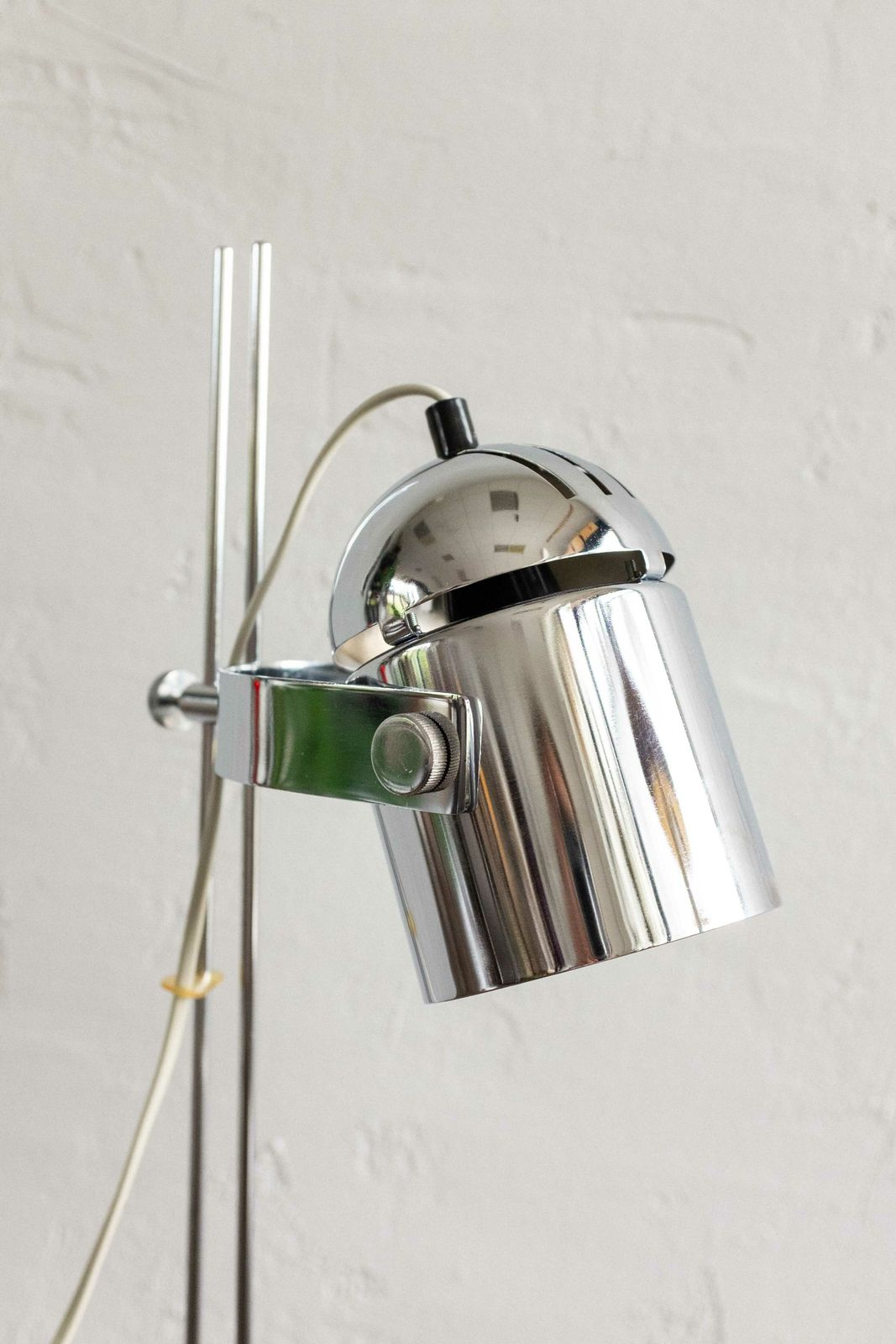 Lighting Space Age Czech Silver Table Lamp By Stanislav Indra For Lidokov, 1970s photo