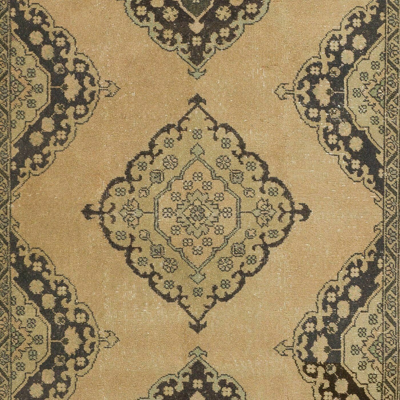 4.7x13 Ft Vintage Turkish Oushak Runner. Hand Knotted Rug For Hallway photo Textiles