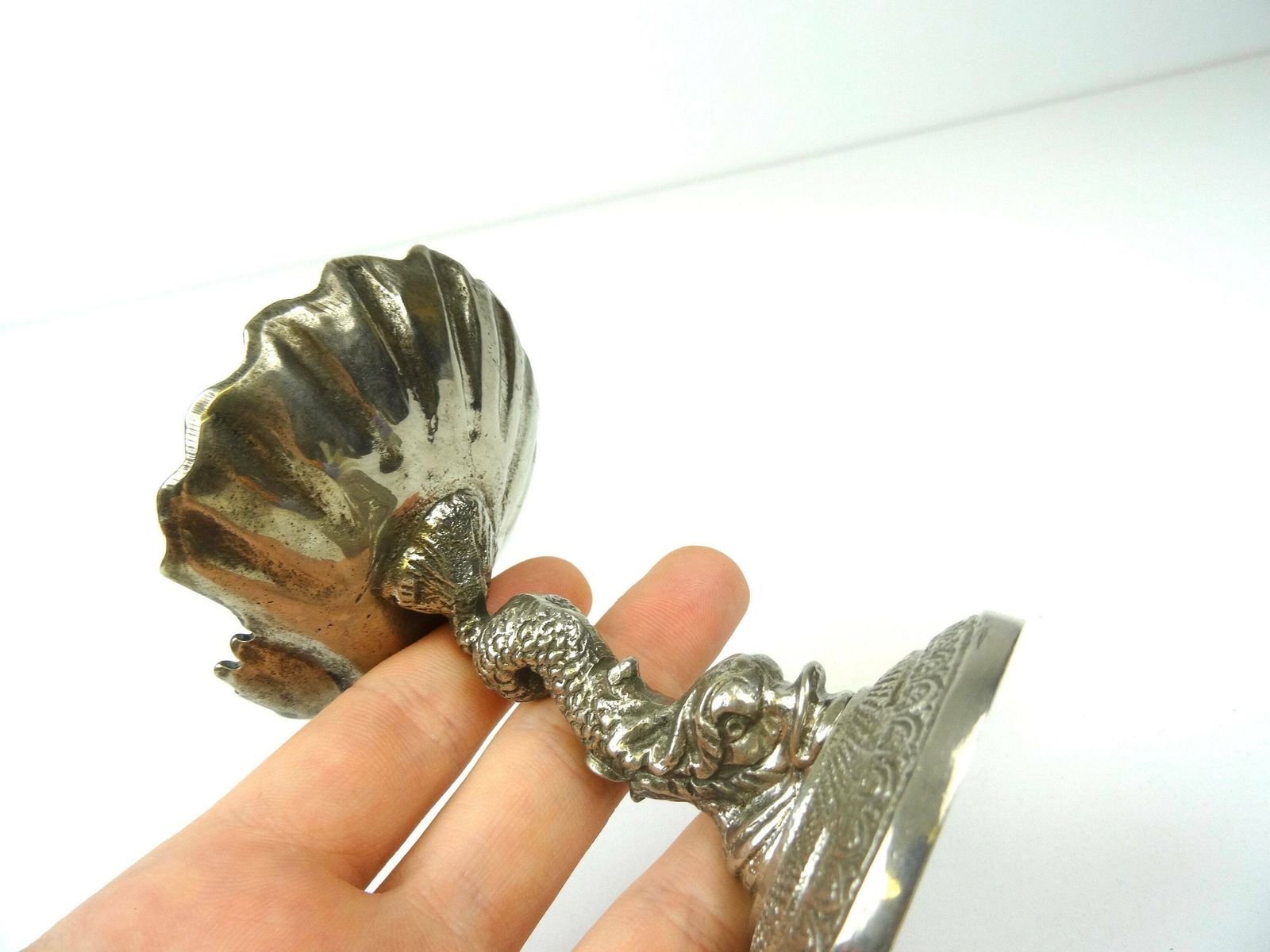 Rare Original Antique Soap Dish Shell Shape On Sea Creature Foot Art Nouveau France 1900 photo vinterior