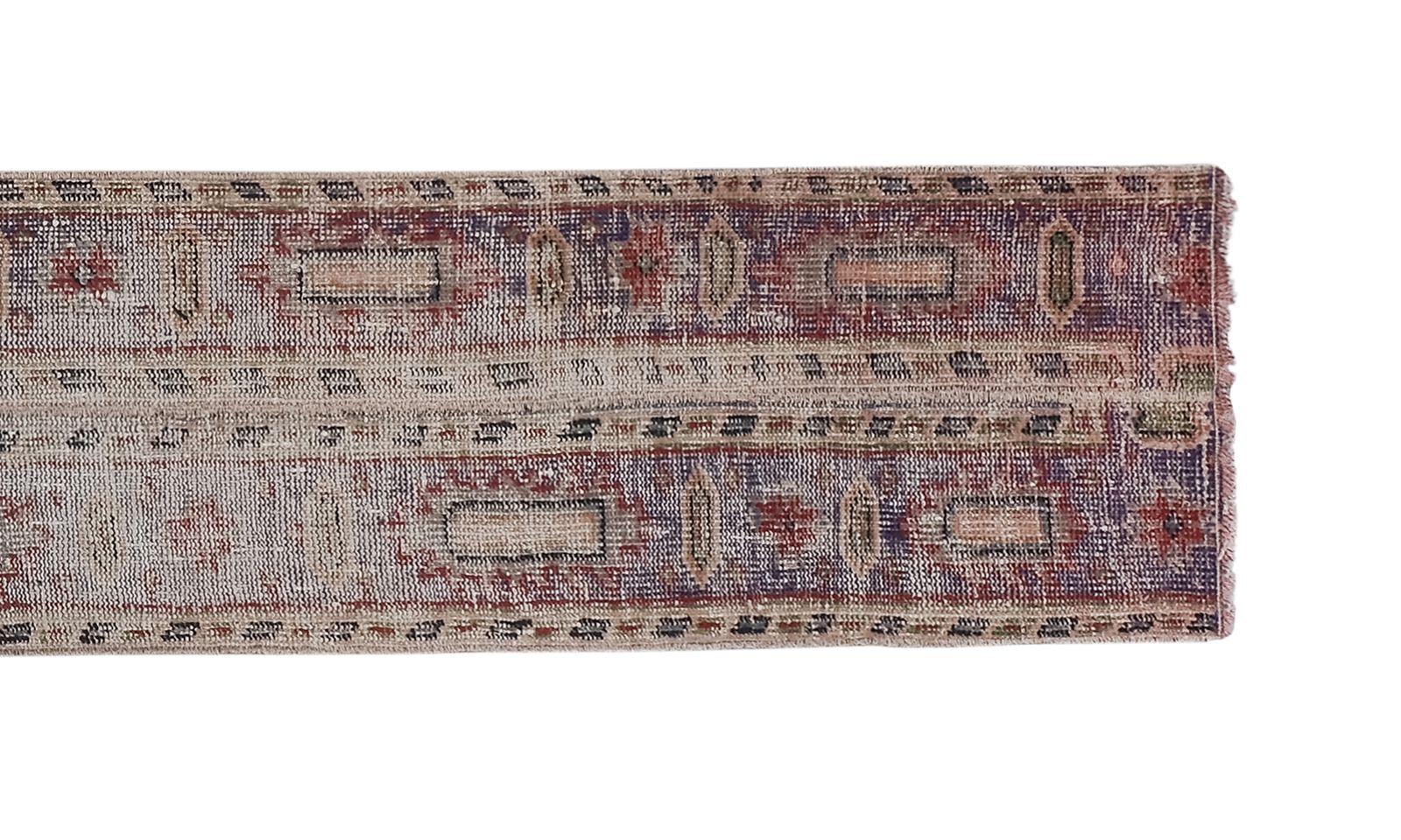 Hand Knotted Kurdish Tribal Low Pile Runner photo furniture