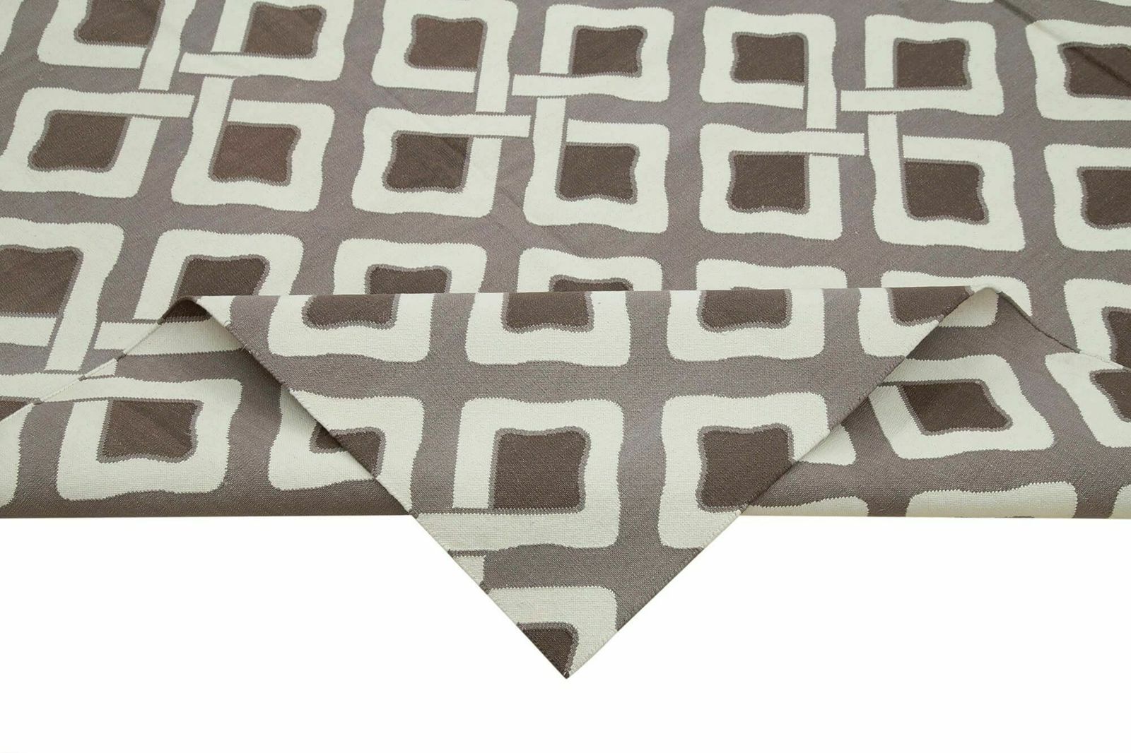 9x12 Brown Dhurrie Rug, Late 20th Century photo vinterior