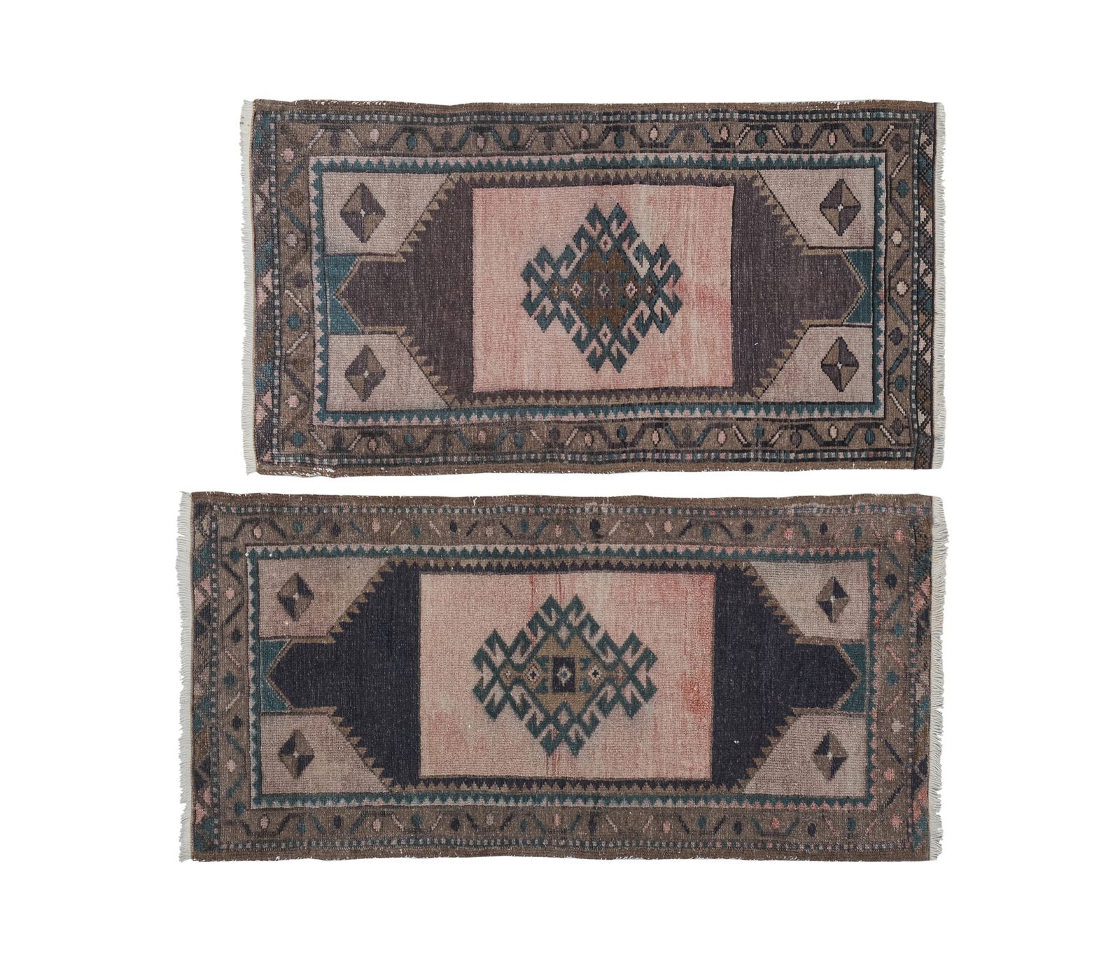 Low Pile Turkish Hand Knotted Runner Set Of Two photo furniture