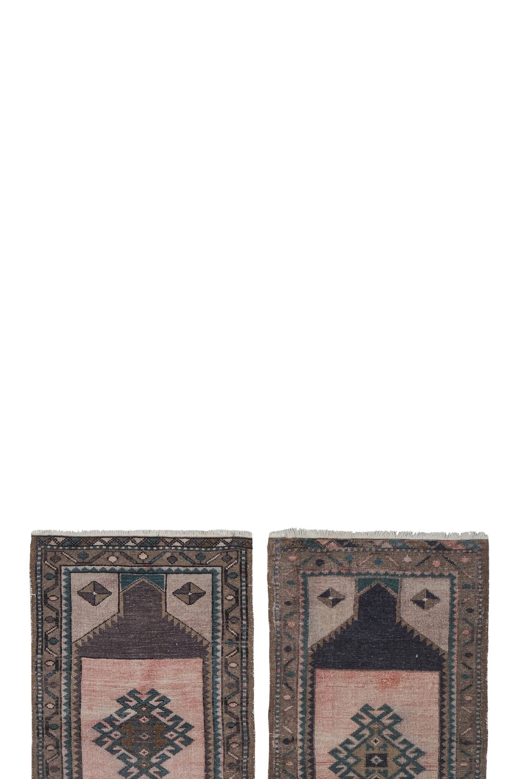 photo furniture Low Pile Turkish Hand Knotted Runner Set Of Two