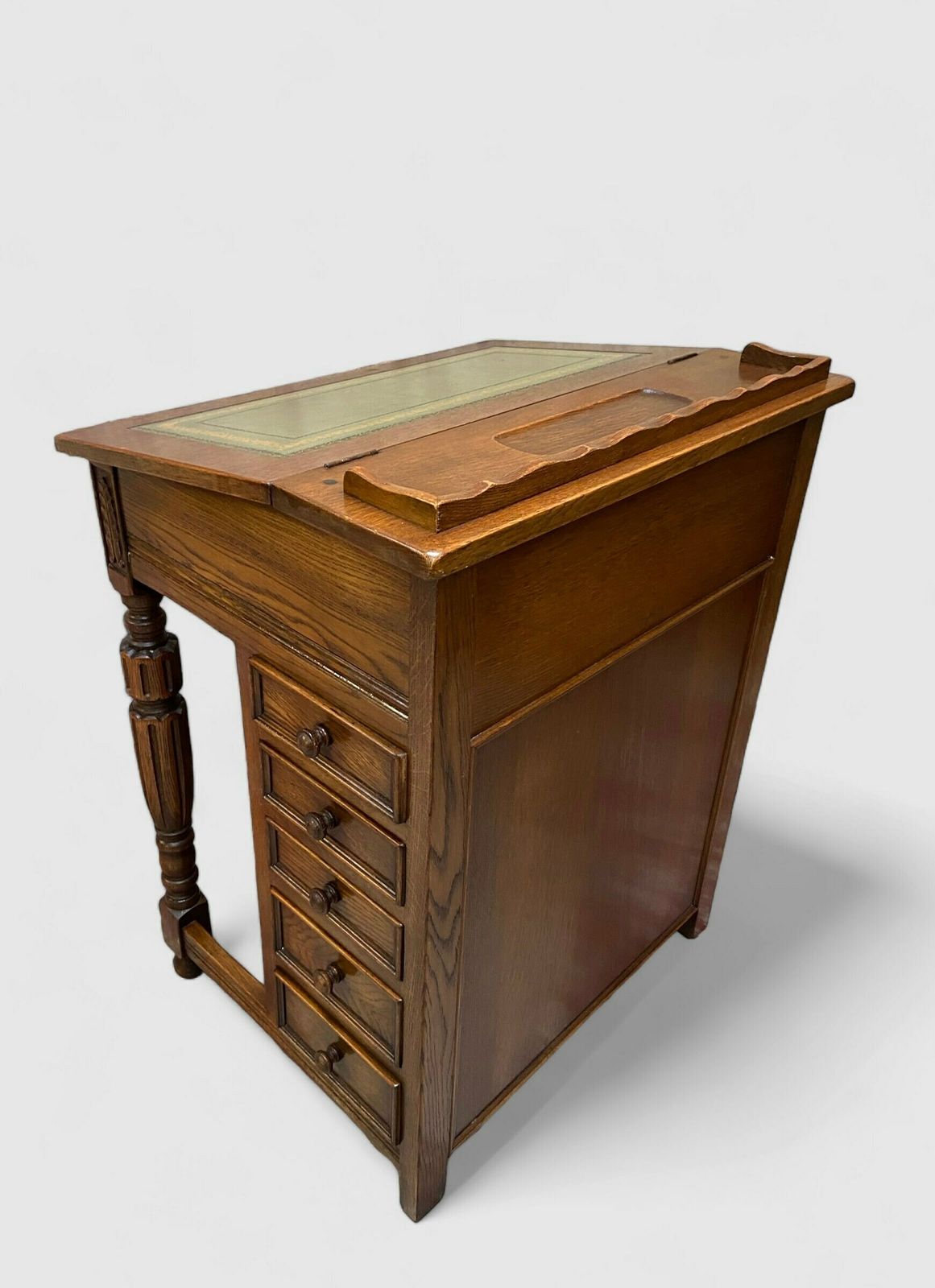 Vintage Jaycee Furniture Oak Davenport Writing Desk C1970 photo for sale