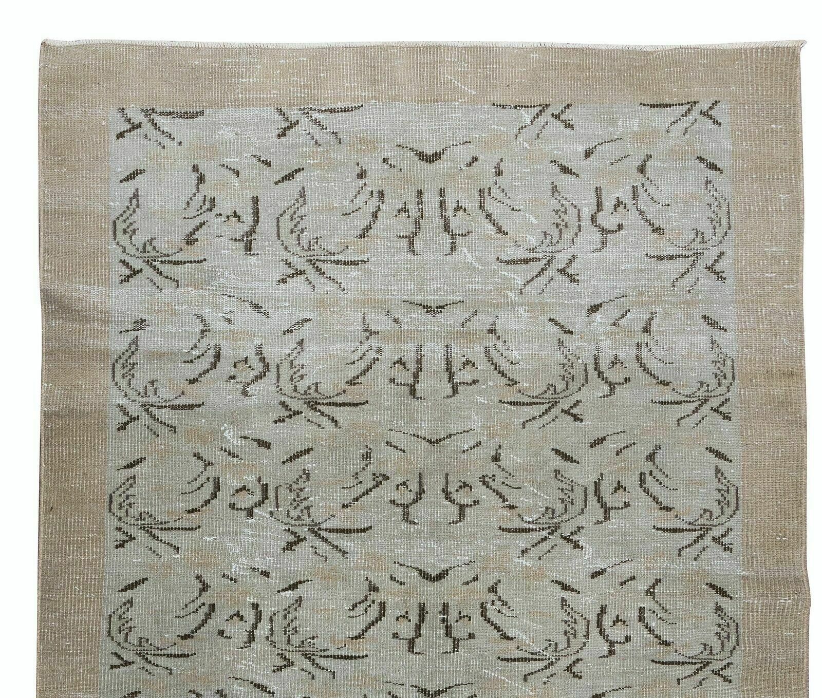 5.2x8.9 Ft Vintage Handmade Turkish Wool Area Rug For Living Room Decor photo Textiles