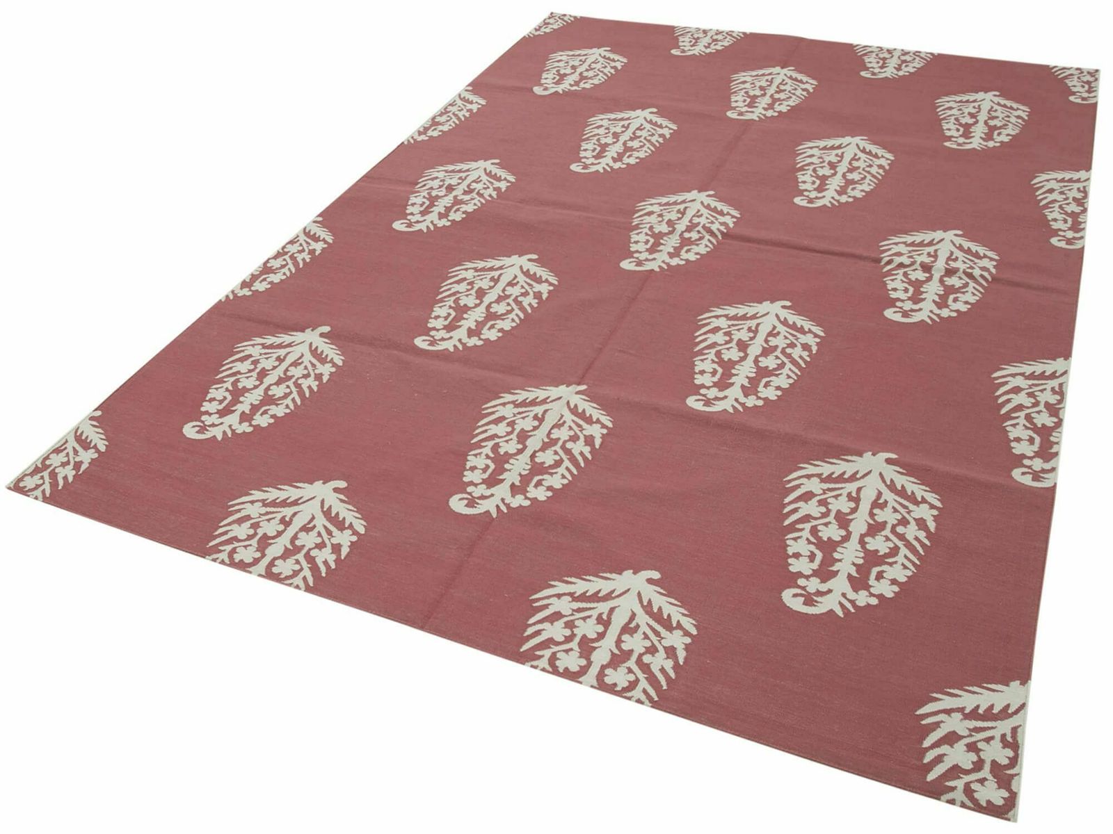 6x9 Red Dhurrie Rug, Oriental photo for sale