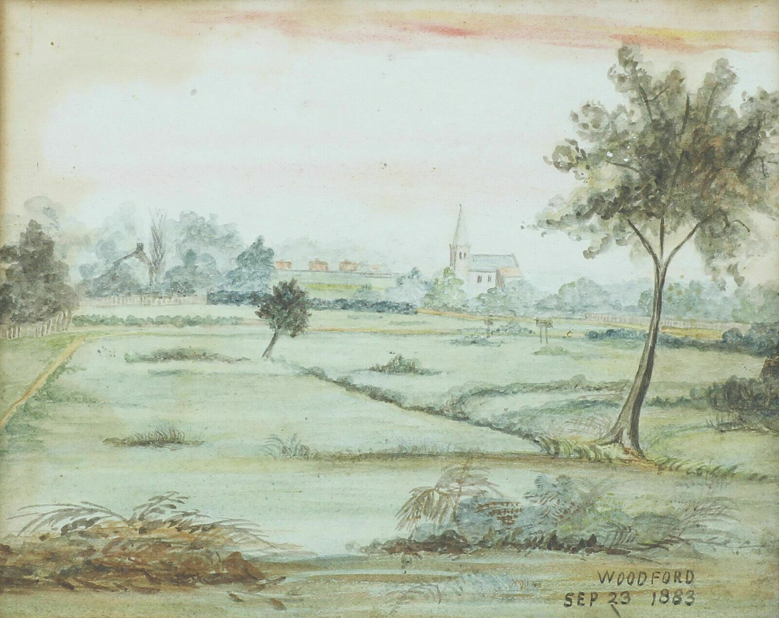 Watercolour Of St Pauls Church, Woodford photo furniture