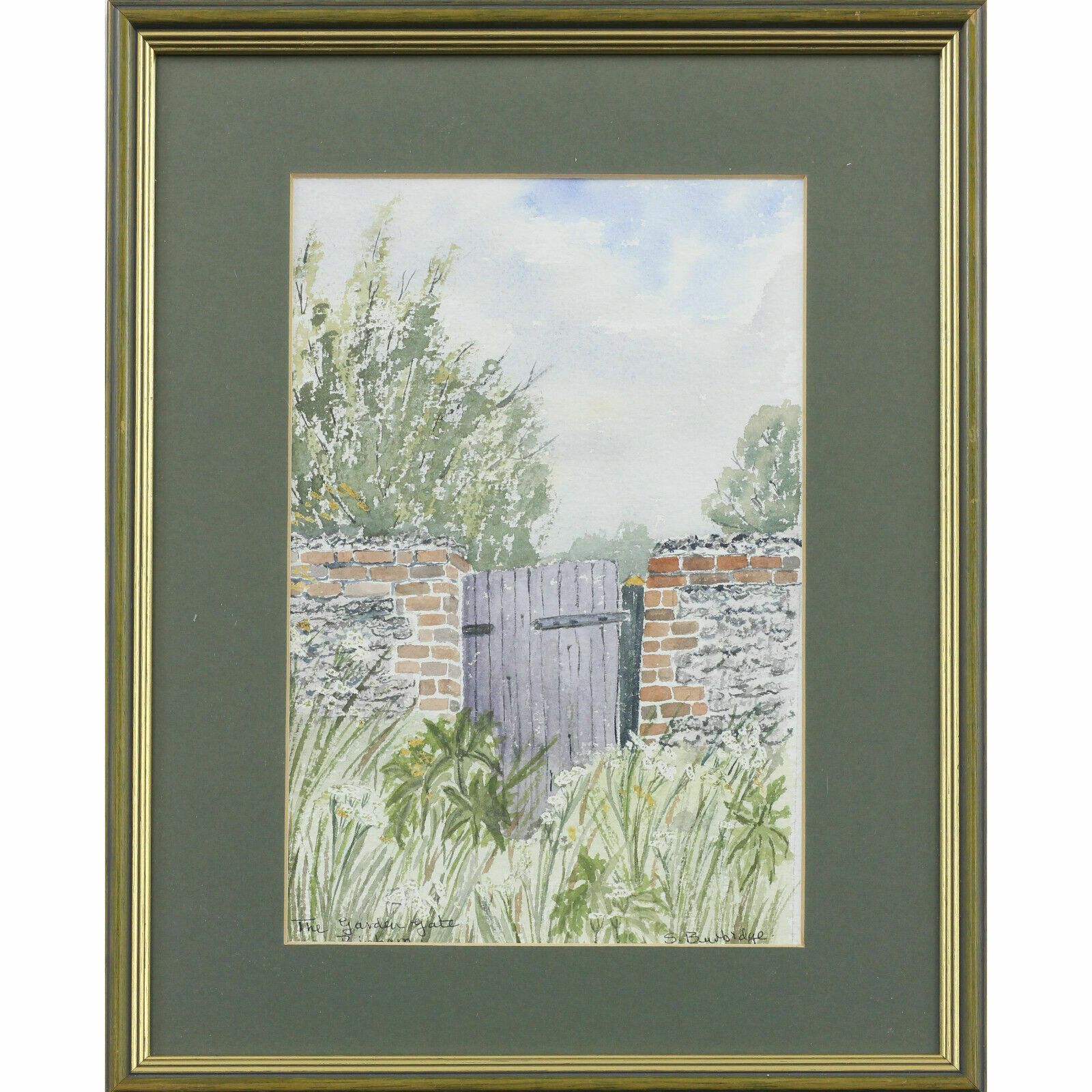 Watercolour By S. Burbidge. The Garden Gate, Binham
