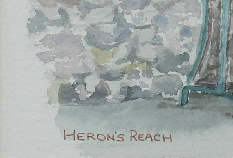 Watercolour By Pamela Bevan. Titled "Heron's Reach" photo Art