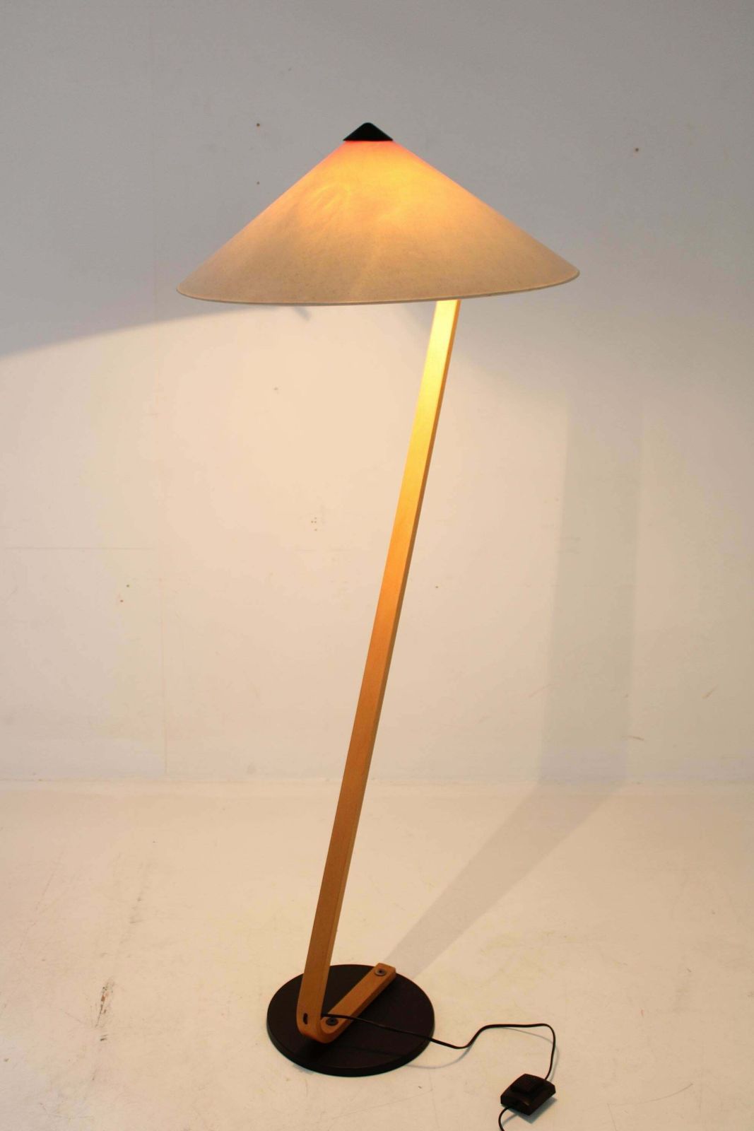 photo vintage 1970s Rare Mads Caprani Bentwood Floor Lamp, Denmark
