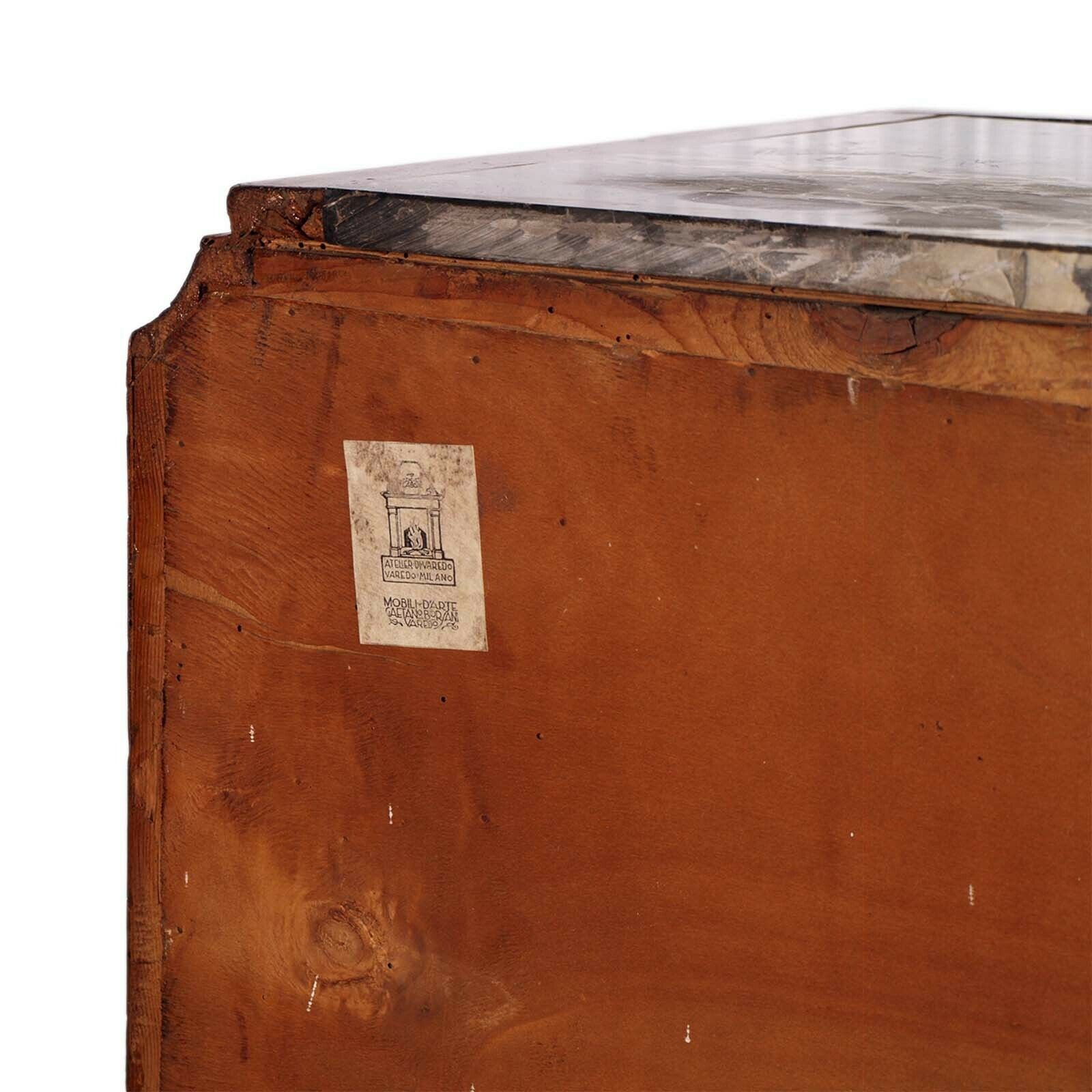 Art Deco Trumeau Cabinet Dresser  In Walnut Briar By Atelier Di Varedo Attributed To Gaetano Borsani photo 5000.0