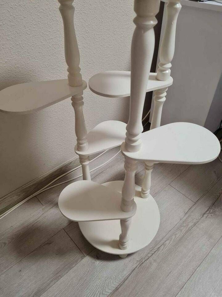 Vintage White Plant Stands, Hungary, 1960s photo furniture