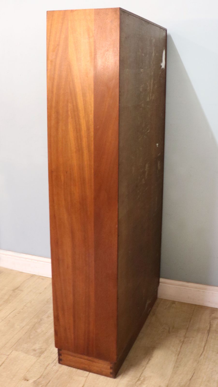 A Lovely Mid Century Display Cabinet Later Sign Written With The Emblems And Wording For Associated Television. photo Furniture