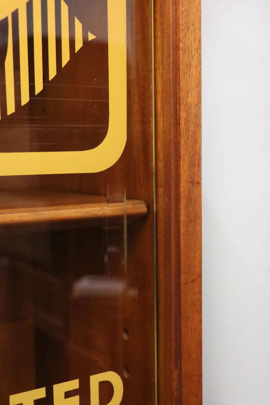 photo furniture A Lovely Mid Century Display Cabinet Later Sign Written With The Emblems And Wording For Associated Television.