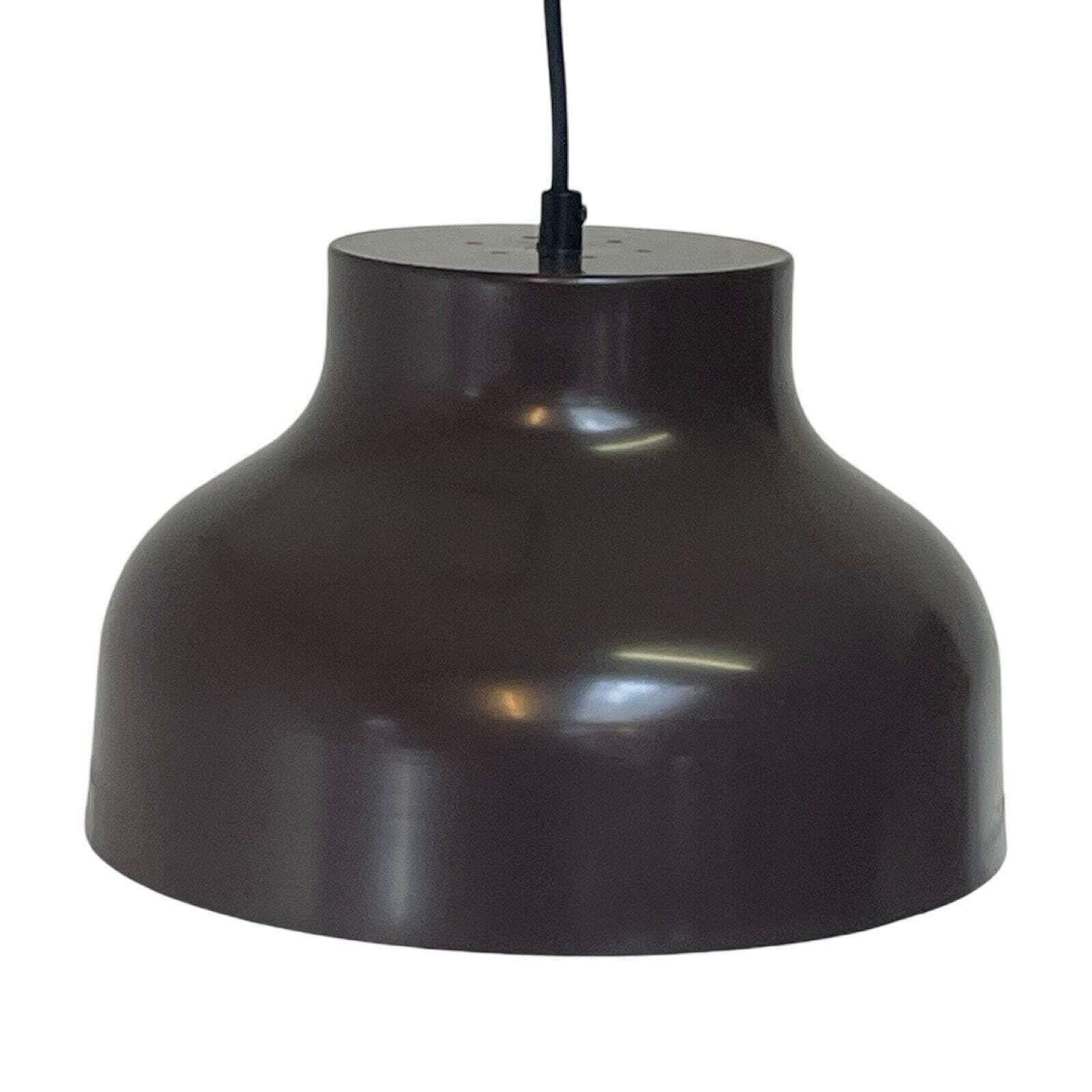 Vintage   Scandinavian   Bowl Shaped Hanging Pedant   Brown photo for sale