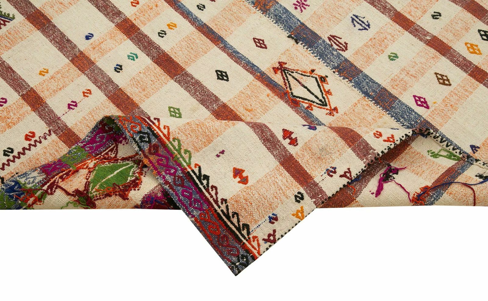 5x9 Orange Oriental Kilim Rug   23486 photo vinterior