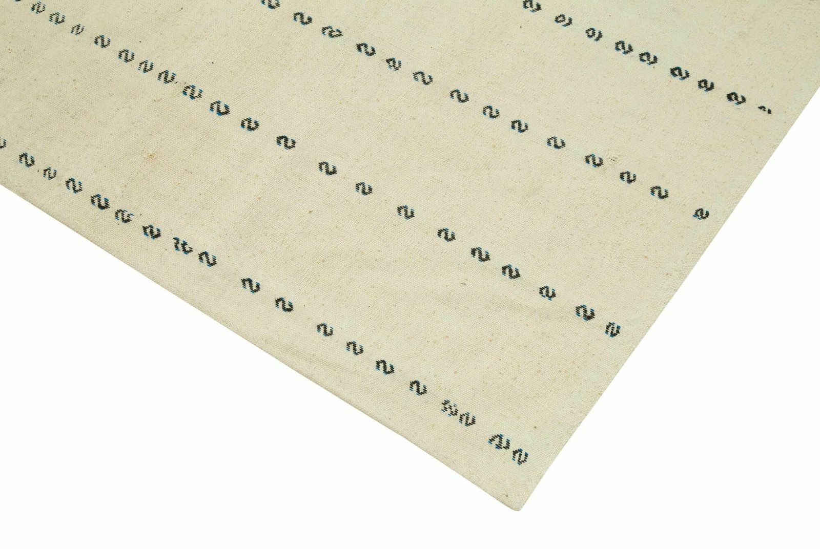 4x10 White Oriental Kilim Rug   23484 photo Textiles