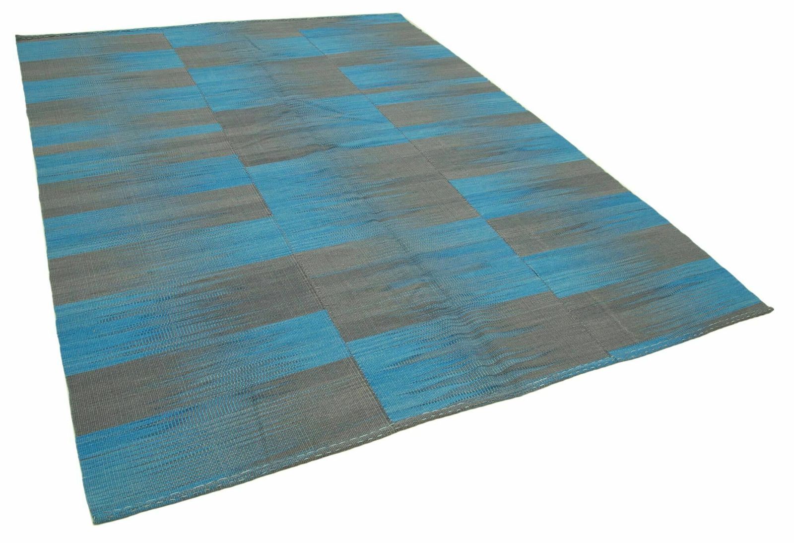 7x9 Blue Contemporary Kilim Rug   37549 photo furniture