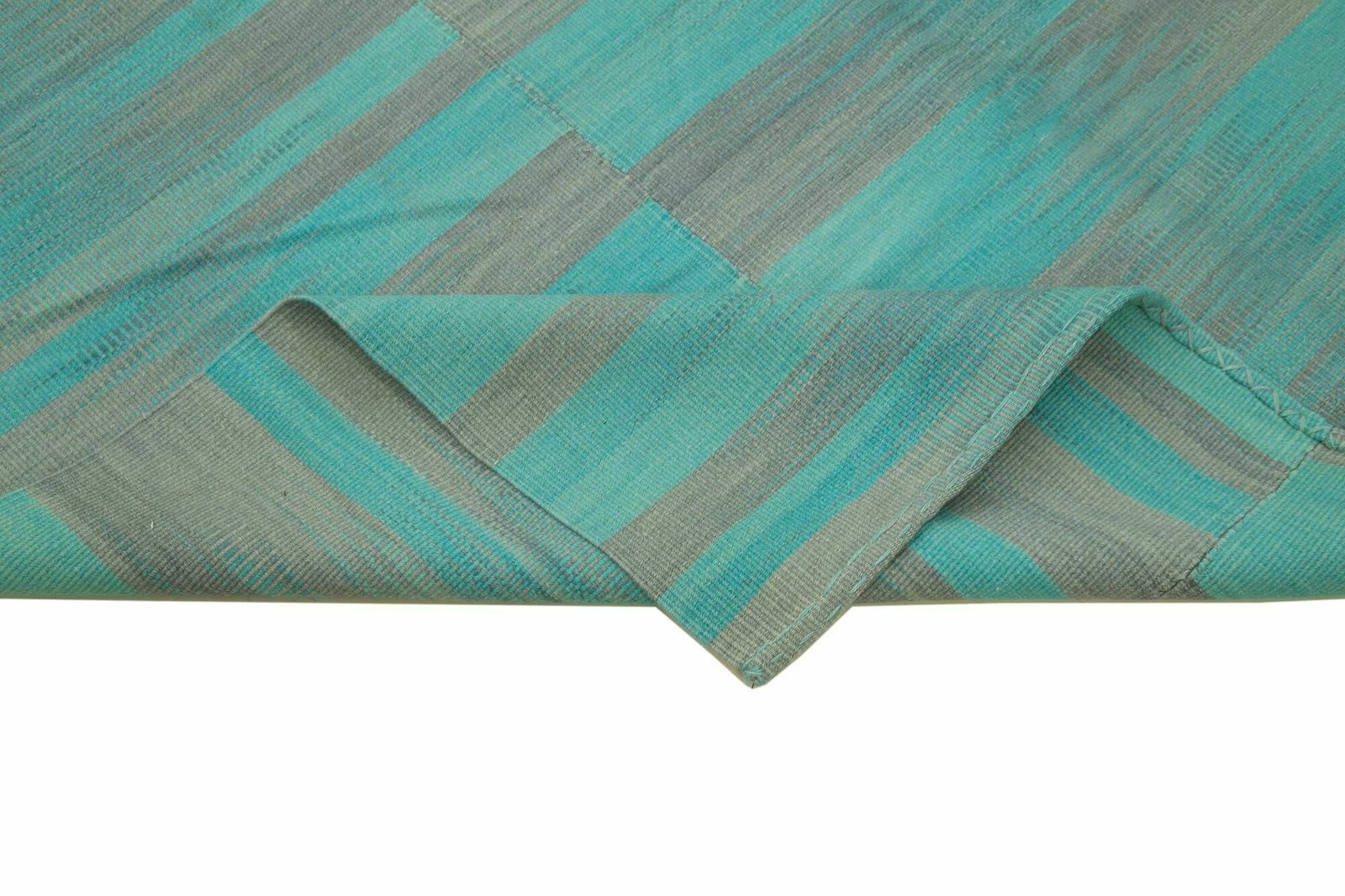7x8 Turquoise Contemporary Kilim Rug   37547 photo vinterior