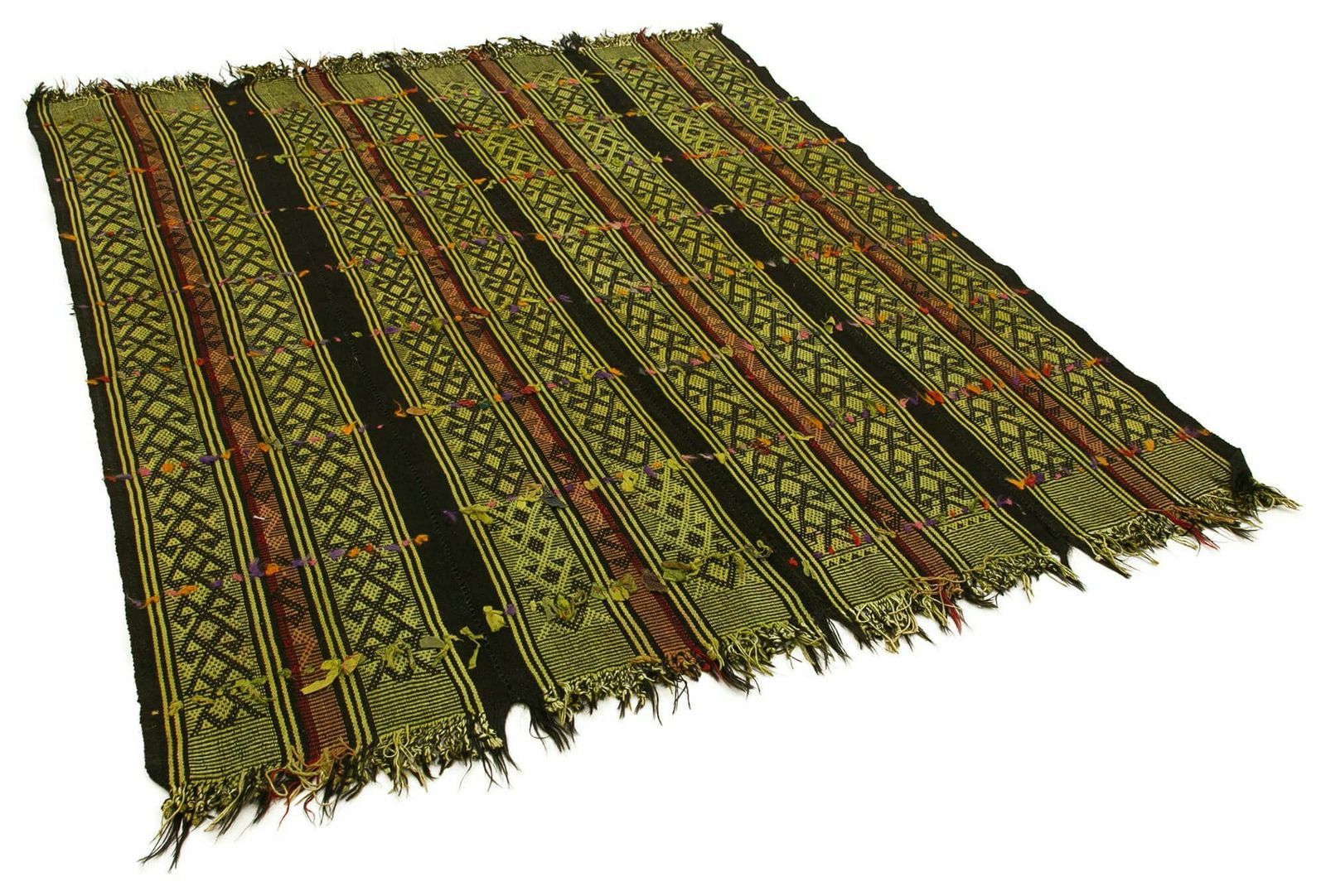 6x7 Green Oriental Kilim Rug photo furniture