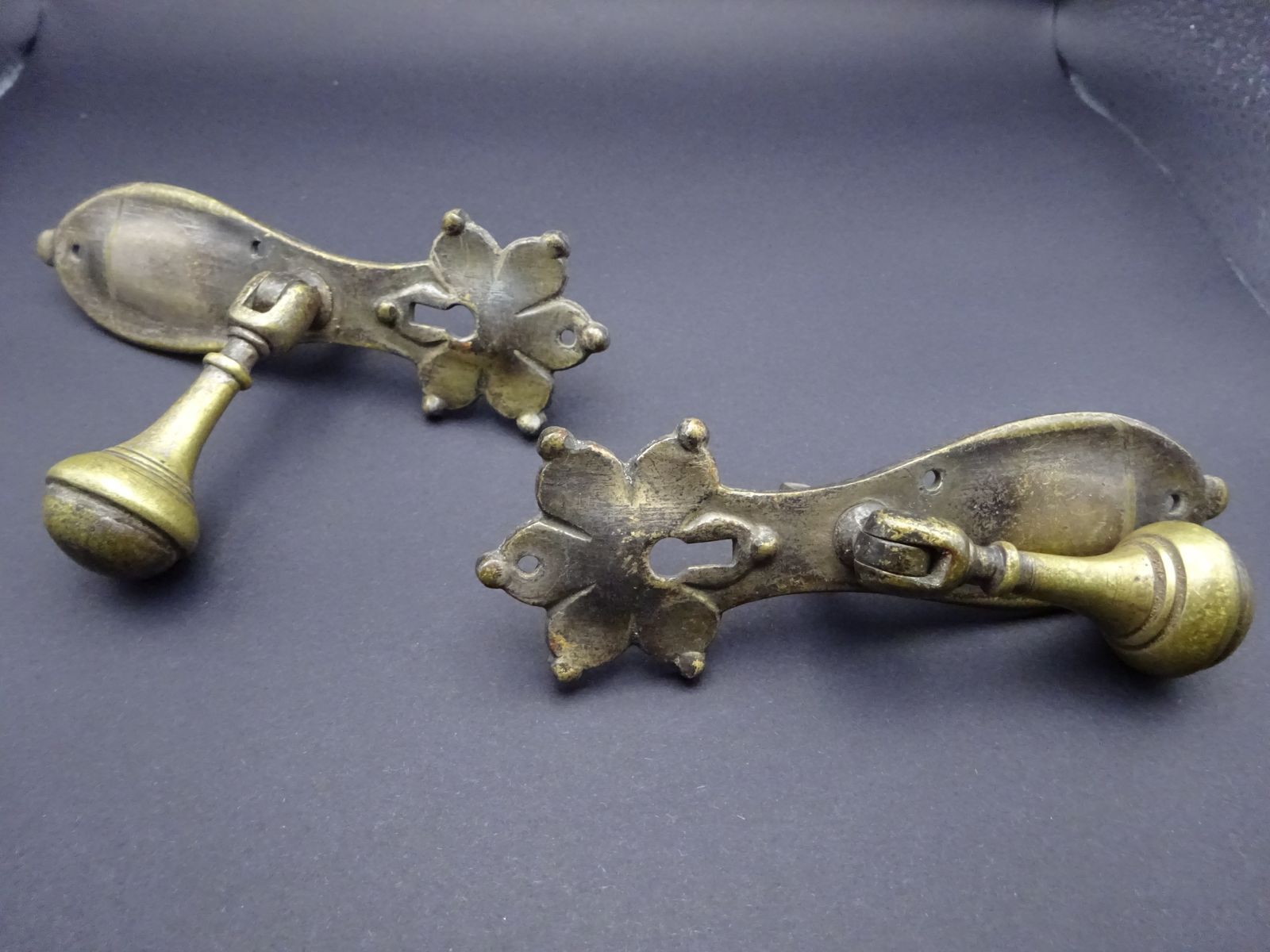 Pair Of Bronze Victorian Teardrop Wardrobe Handles photo buy