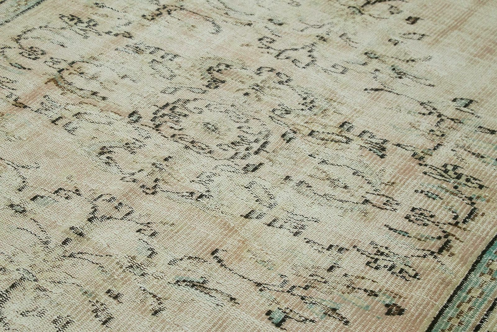 5x9 Beige Turkish Vintage Area Rug   41839 photo 740.0