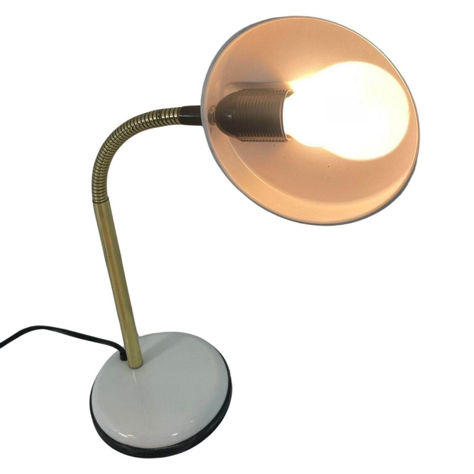 Postmodern / Space Age Desk Lamp   With Adjustable Gooseneck   Bulb Shaped Shade, Unique Design   Mayja Lighting photo vinterior