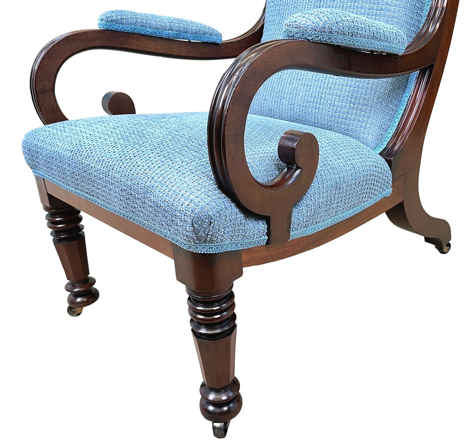 William IV Mahogany Library Armchair (England, Circa 1835) photo vinterior