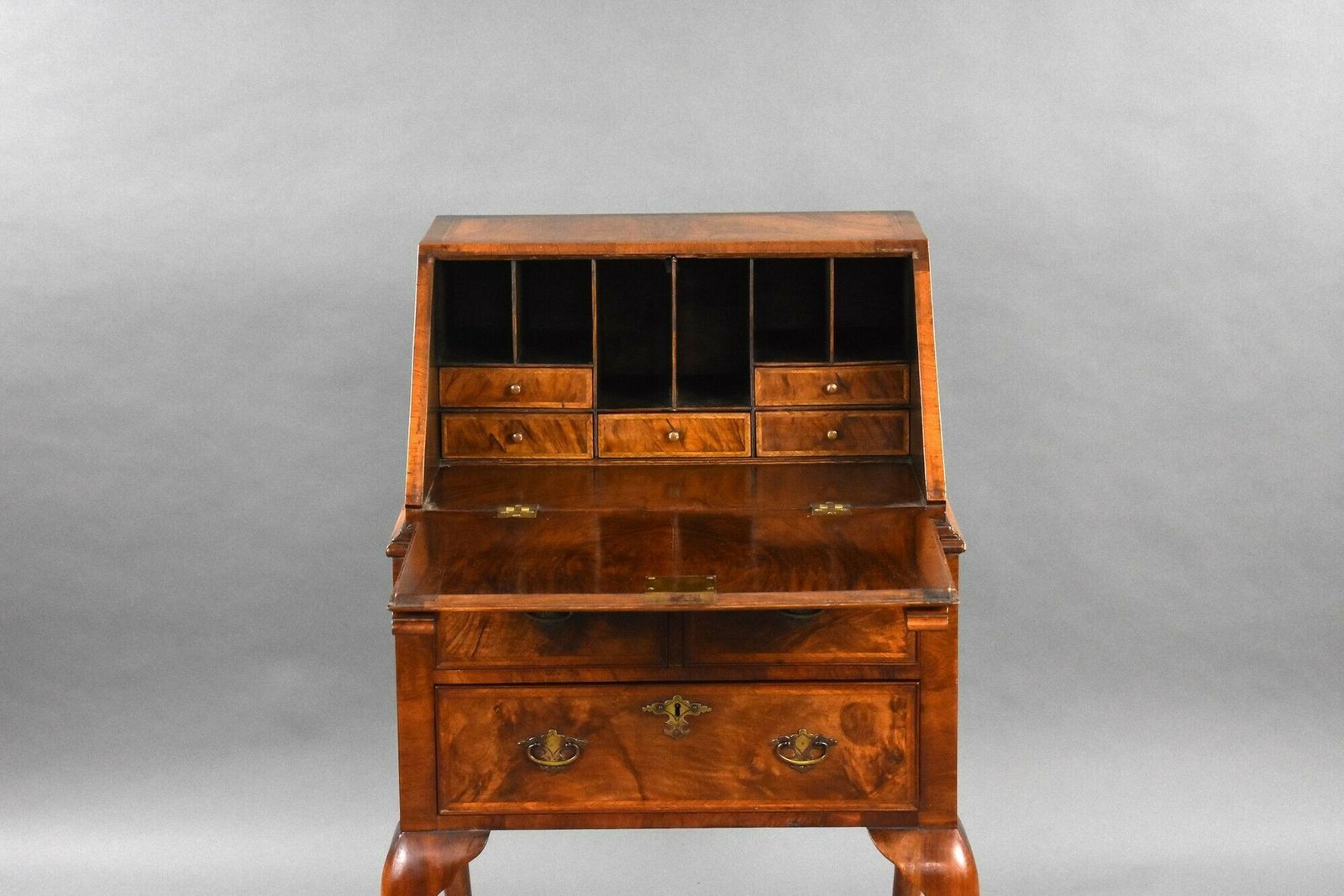 Queen Anne Style 1930s Walnut Bureau photo 750.0