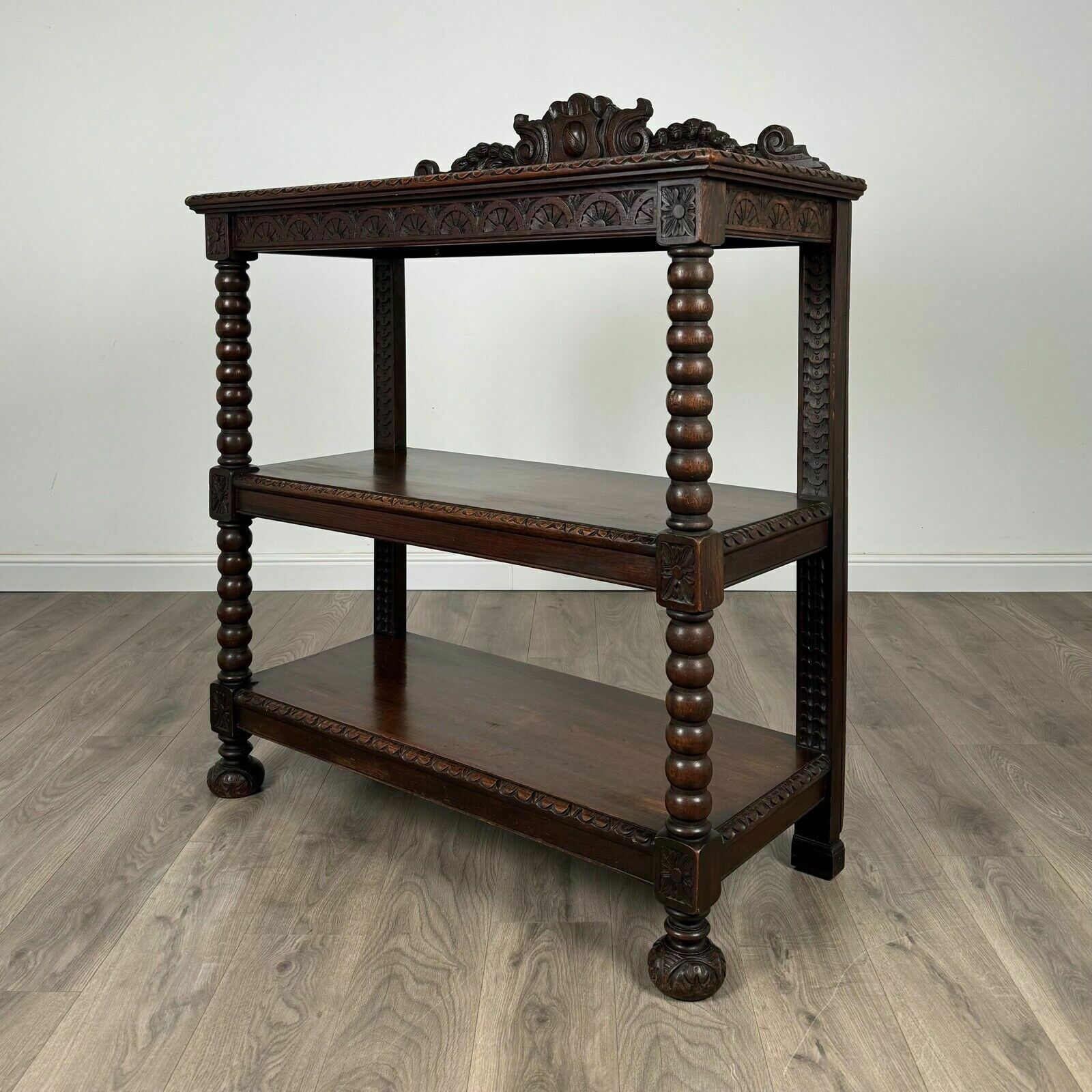 Antique 19th Century Carved Oak Buffet / Sideboard photo furniture