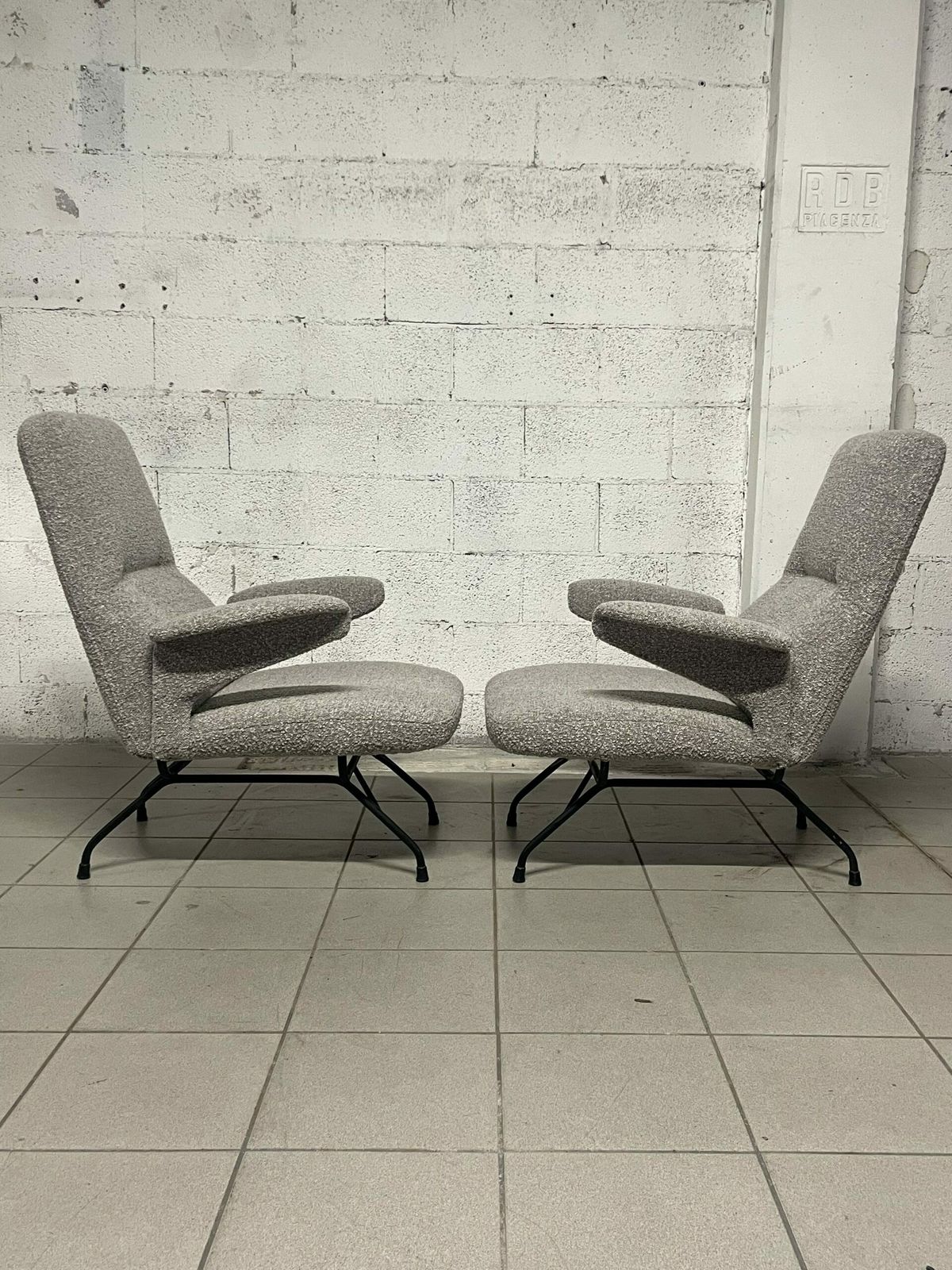 Pair Of Sculptured Armchairs From The 1950s