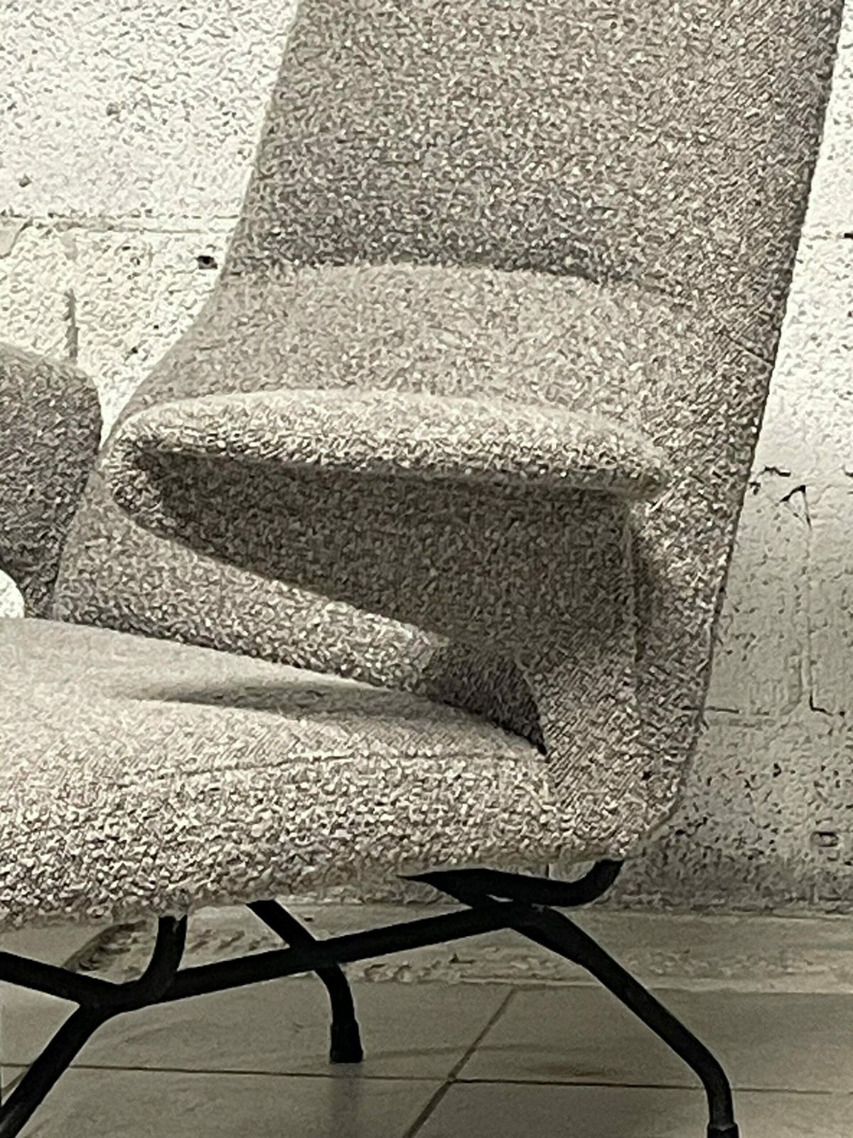 Pair Of Sculptured Armchairs From The 1950s photo for sale