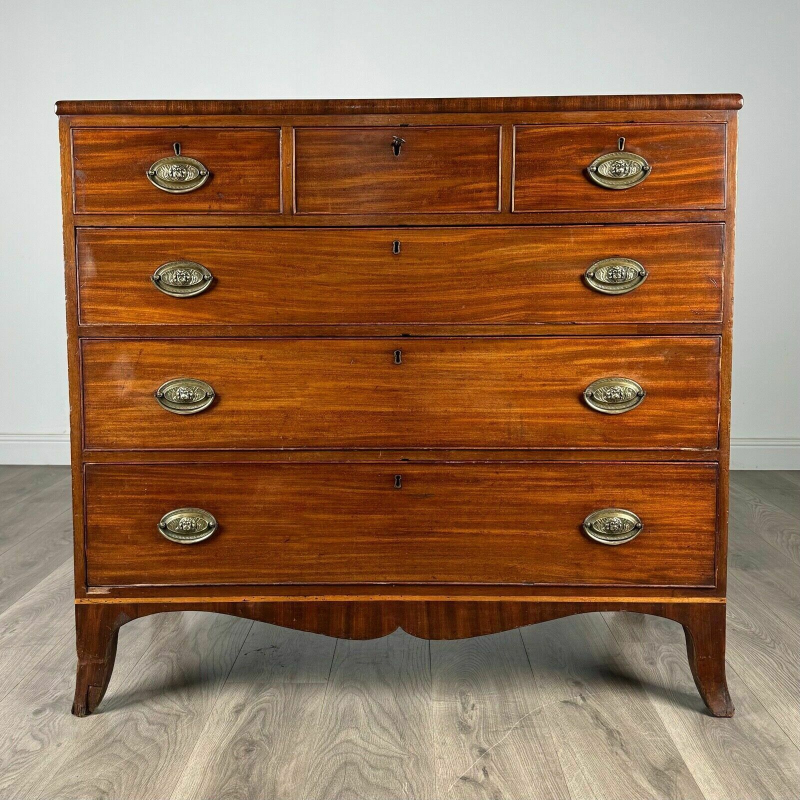 Antique 18th Century Mahogany Chest Of Drawers