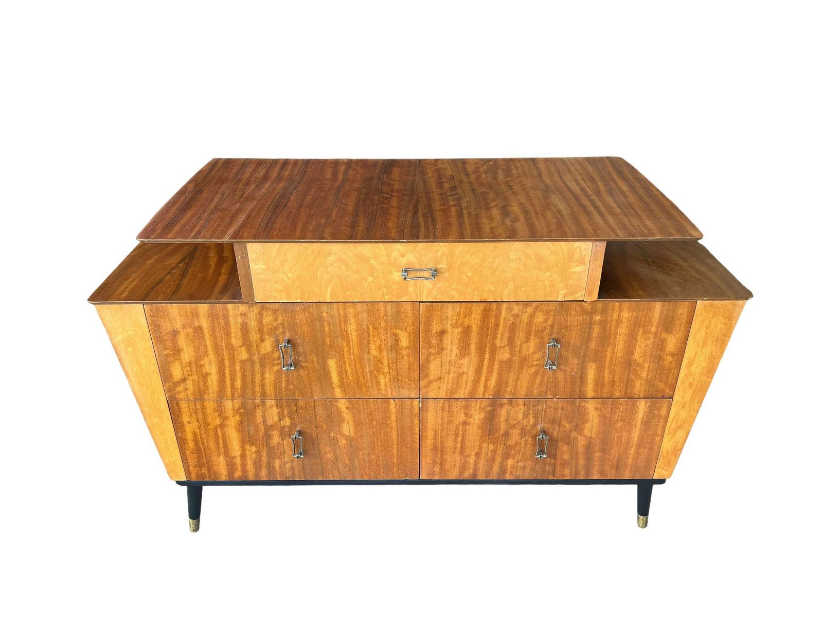 Mid Century Teak And Maple Dressing Lebus .