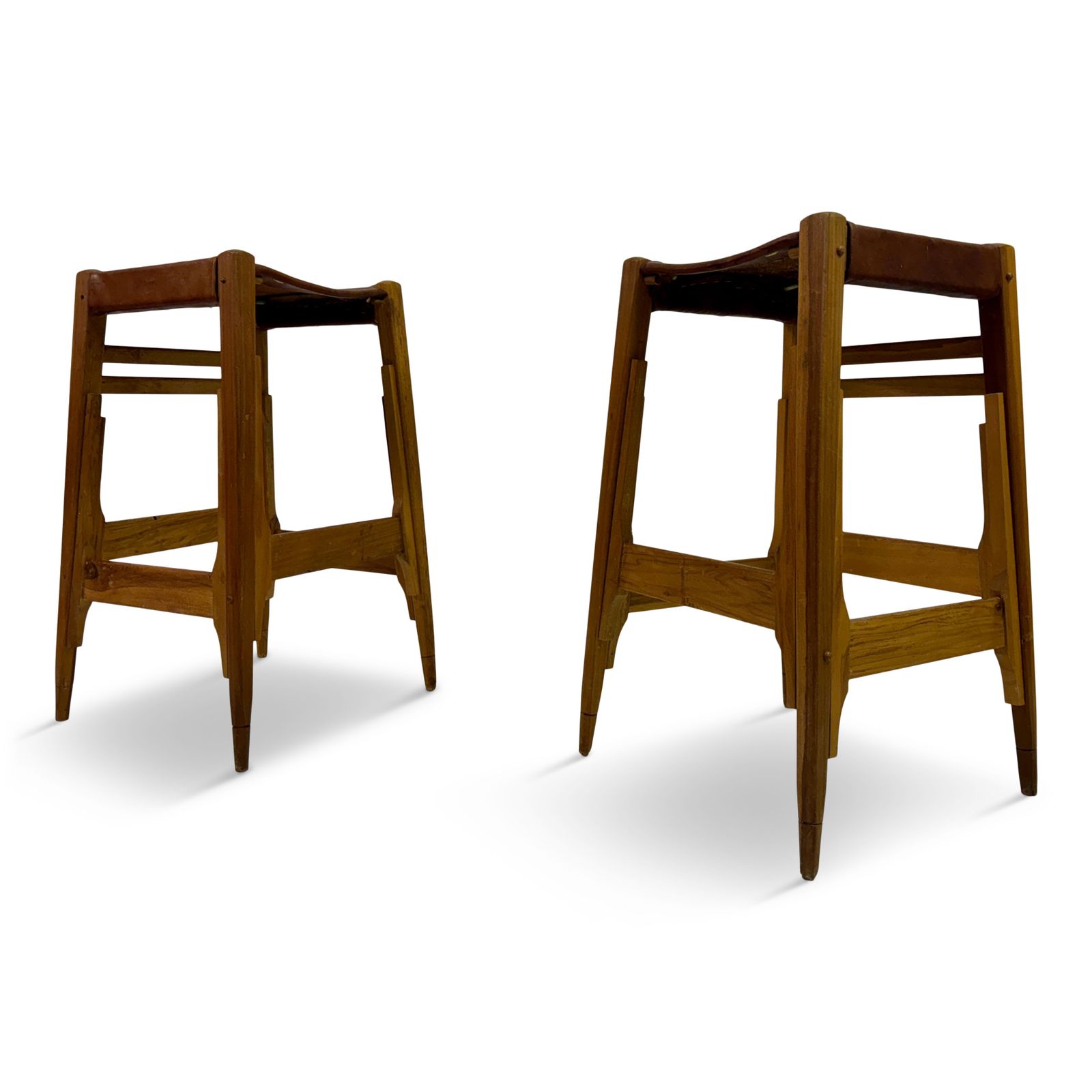 Part Of Mid Century Wood High Stools By Werner Biermann For Arte Sano