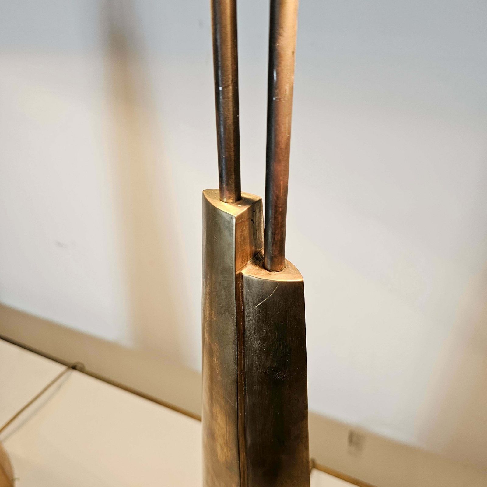 Large Brass "Ara" Table Lamps By Mies & Van Gessel, The Netherlands 1990s £10,100.36per Set photo Lighting