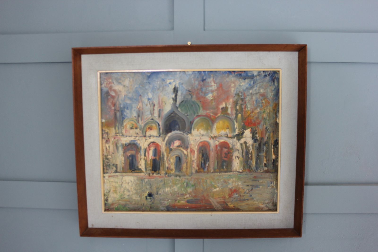 Vintage Midcentury Venetian Painting By Emanuele Cappello photo vintage