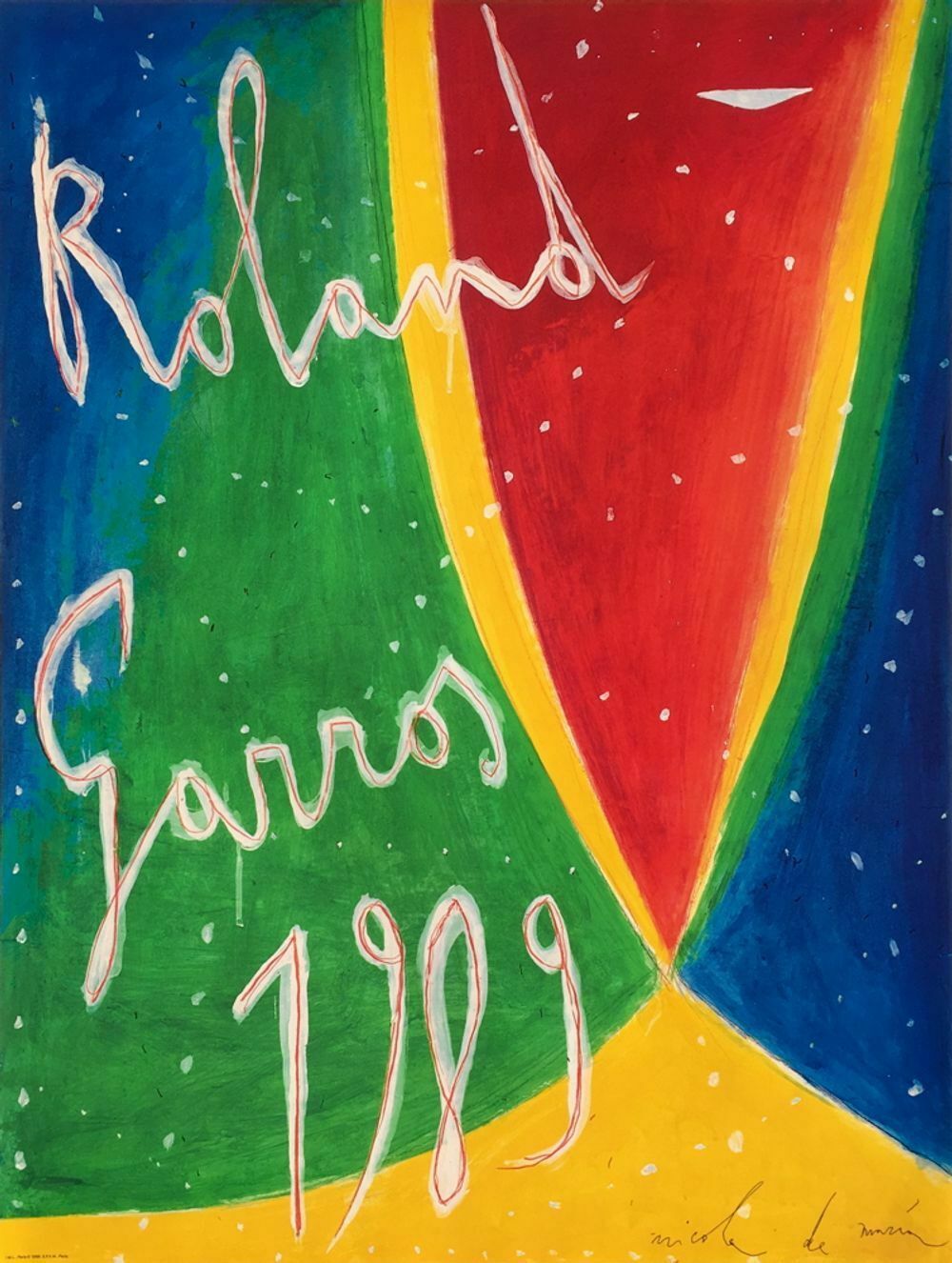 Roland Garros Official Posters 1989   Nicola De Maria