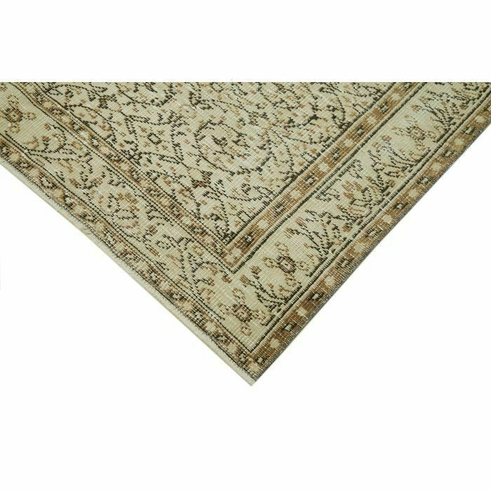 5x8 Beige Turkish Vintage Area Rug   41827 photo Textiles