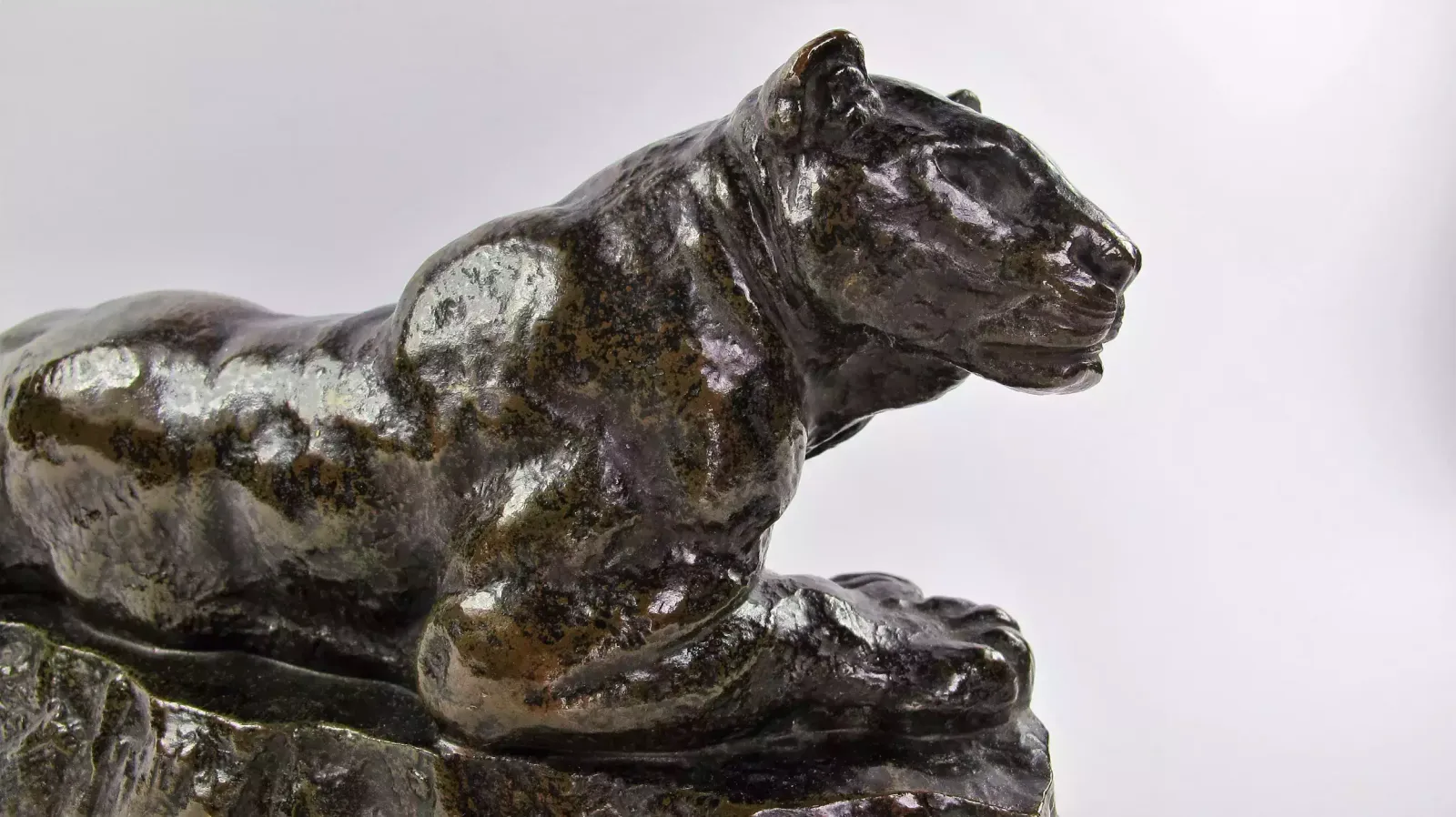 Bronze By Antoine Louis Barye (1795 1875) Panthère De Tunis N°1 photo for sale