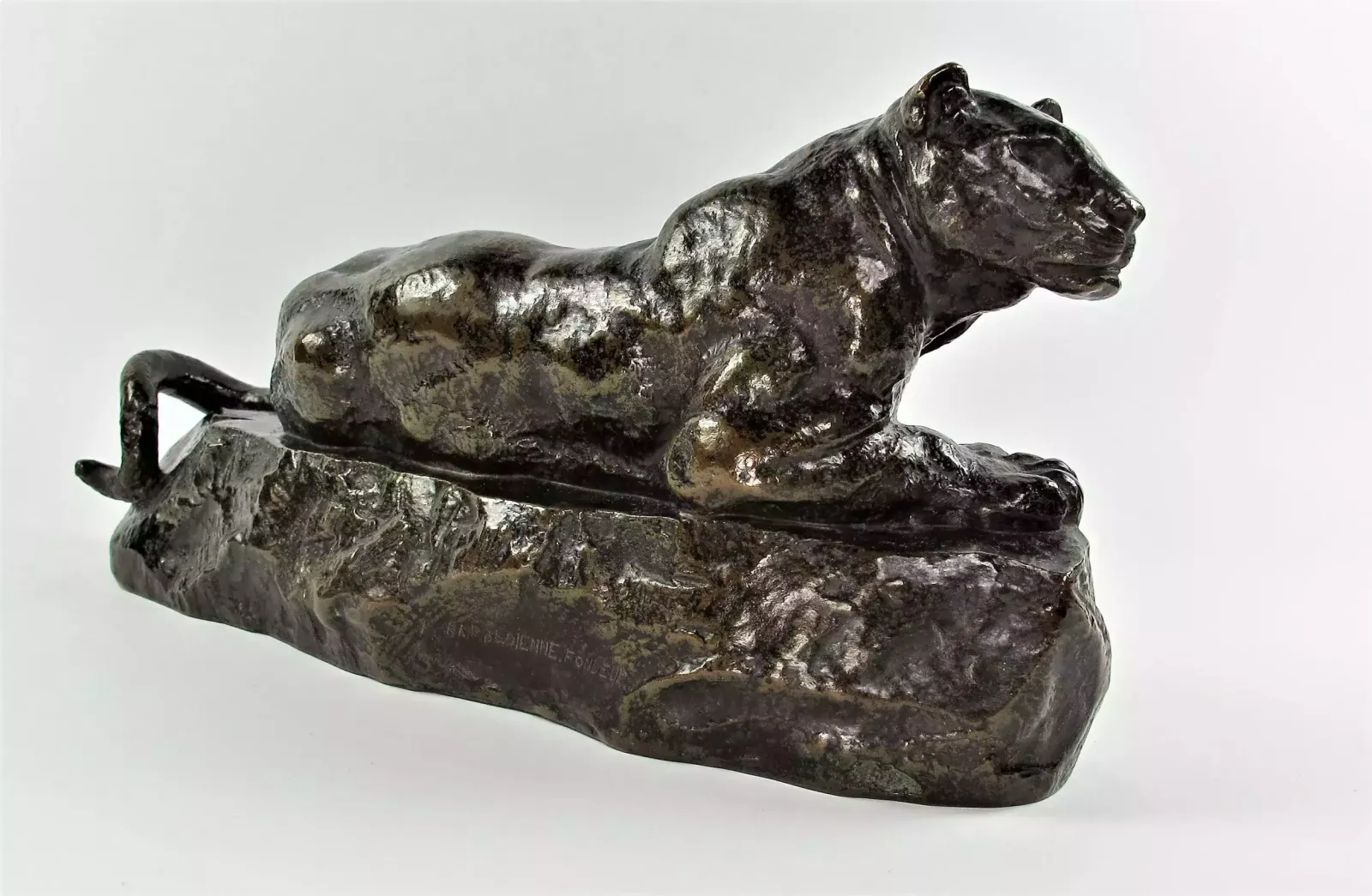 Bronze By Antoine Louis Barye (1795 1875) Panthère De Tunis N°1 photo Art