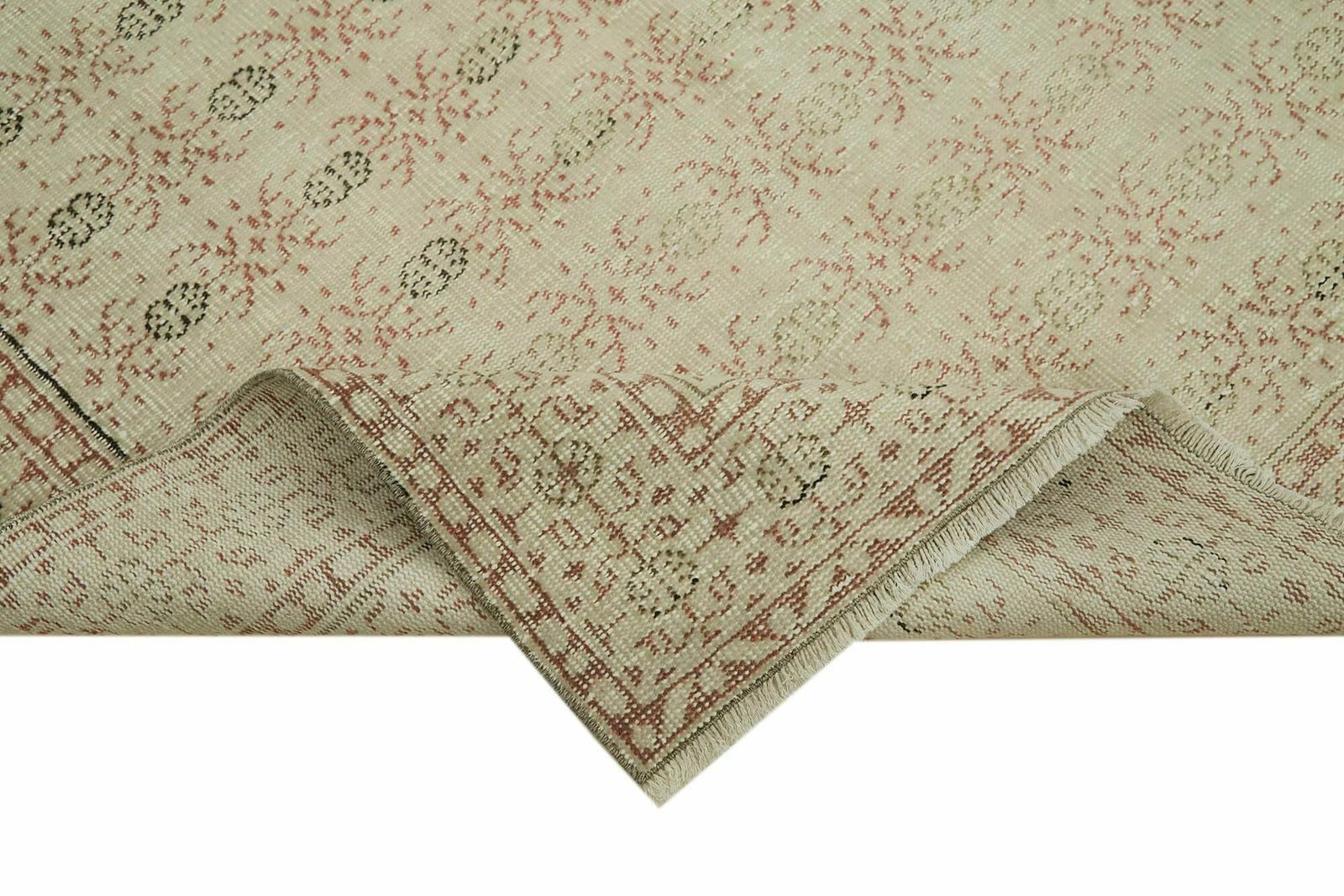 5x9 Beige Turkish Vintage Area Rug   41818 photo vinterior