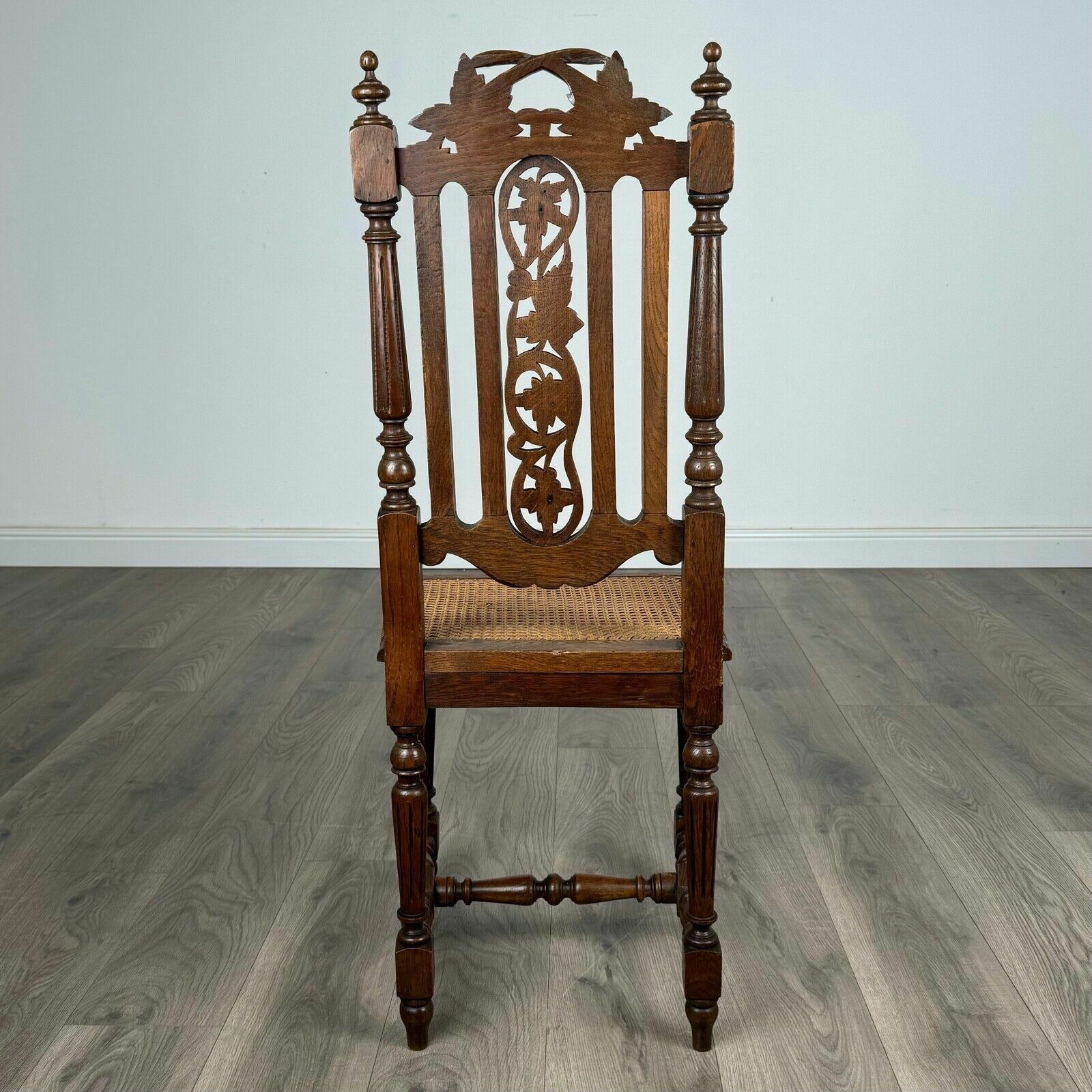 Antique 19th Century Bedroom Chair / Hall Chair In Oak photo Furniture