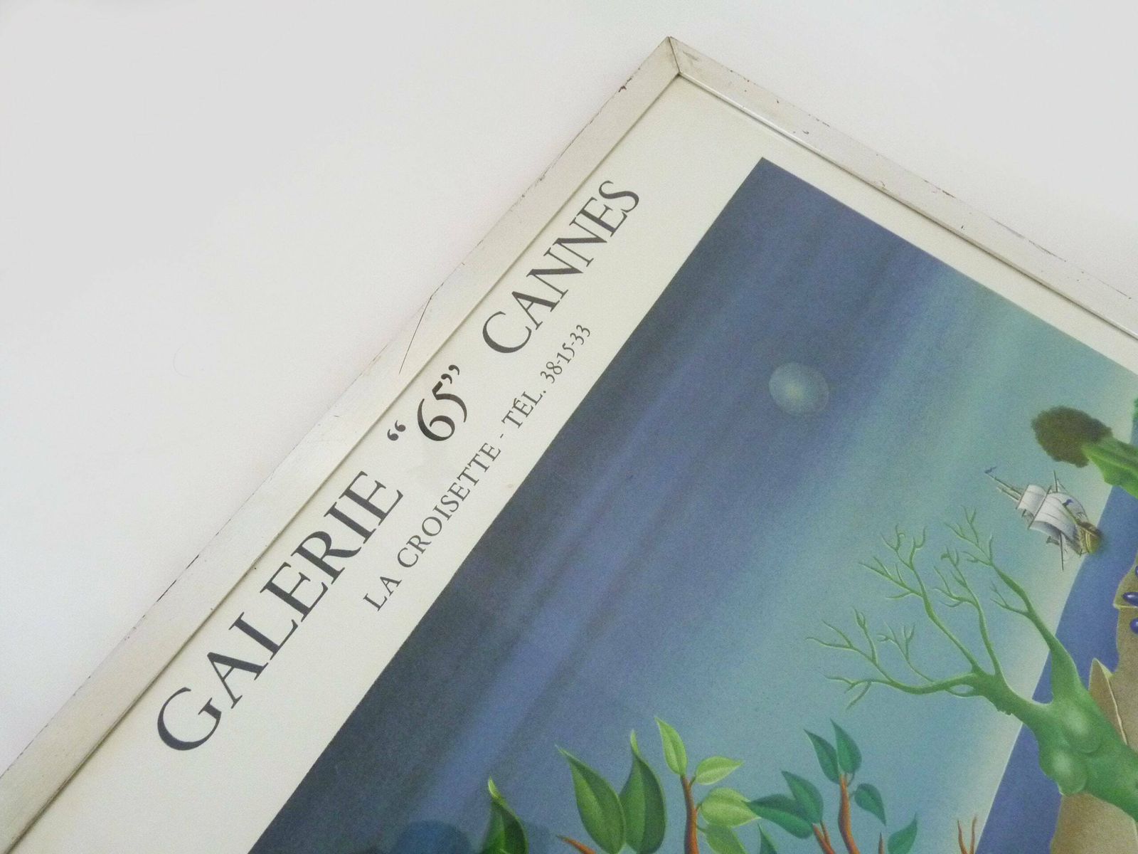 Original Lithographic Poster Galerie 65   La Croisette Cannes By Spiro 1972 photo for sale