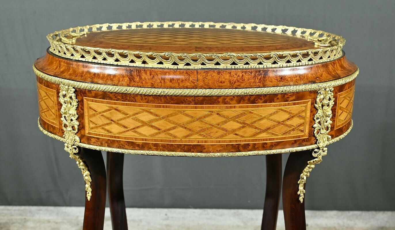 Home Decor Planter In Precious Wood Marquetry, Napoleon III Period – Mid 19th Century photo